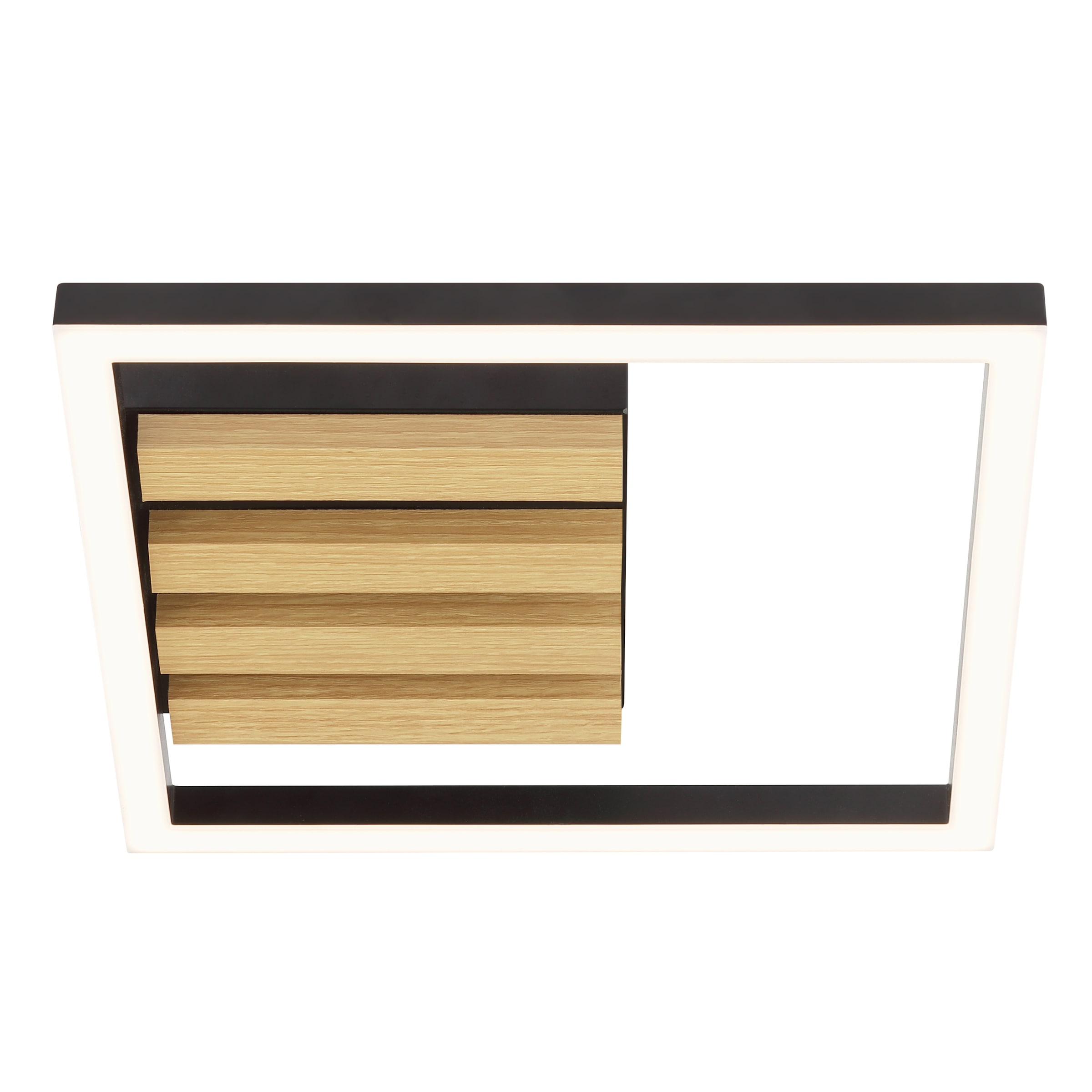 Brilliant LED Deckenleuchte »Calma« LED-Modul 1 Stk. Warmweiß 3000 K, dimmbar, Holz/Metall, schwarz