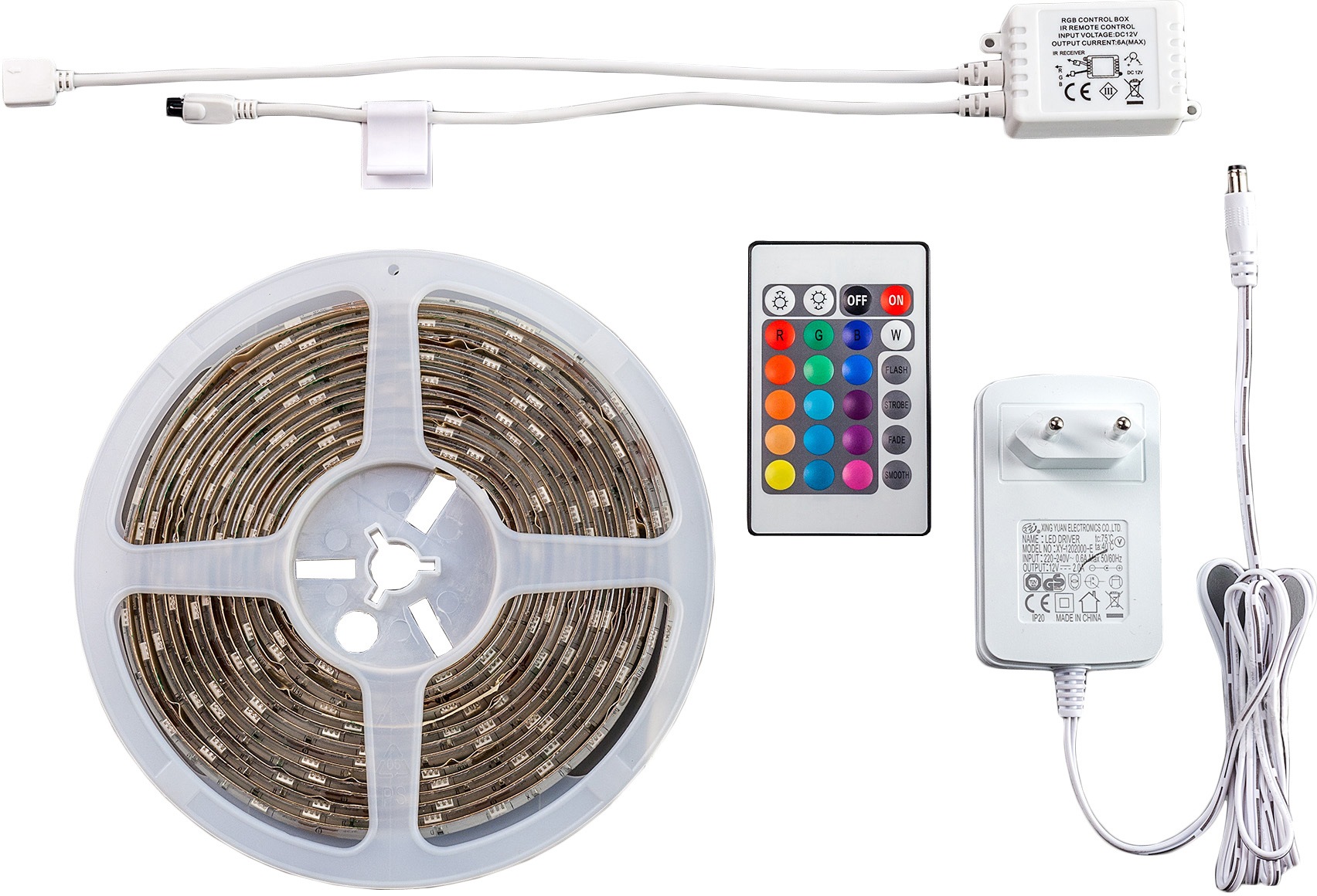 B.K.Licht LED-Streifen, 5m LED Band/Stripe IP44 Farbwechsel dimmbar inkl. Fernbedienung