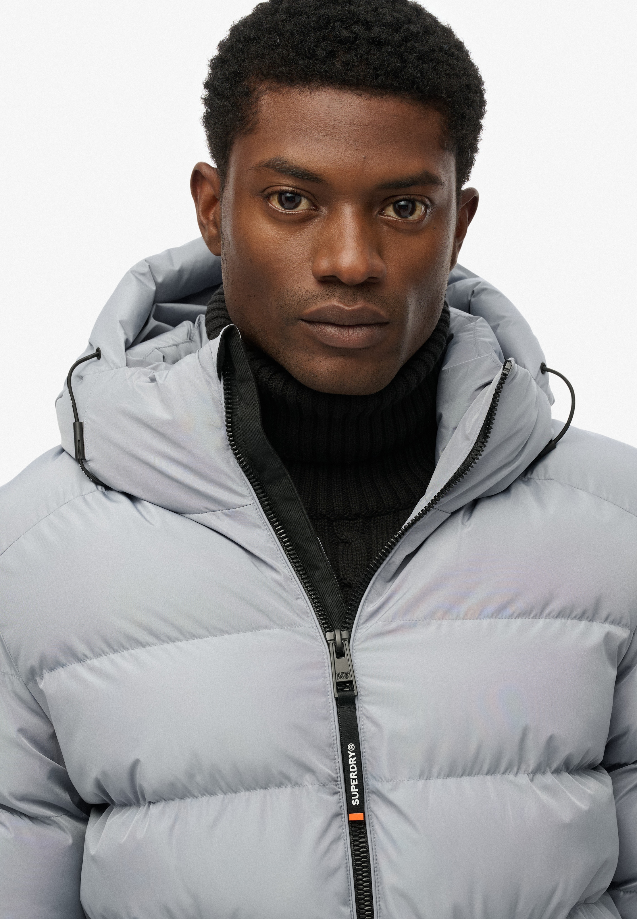 Superdry Steppjacke »HOODED SPORTS PUFFER JACKET« mit Kapuze Kunstfaser, relaxed fit