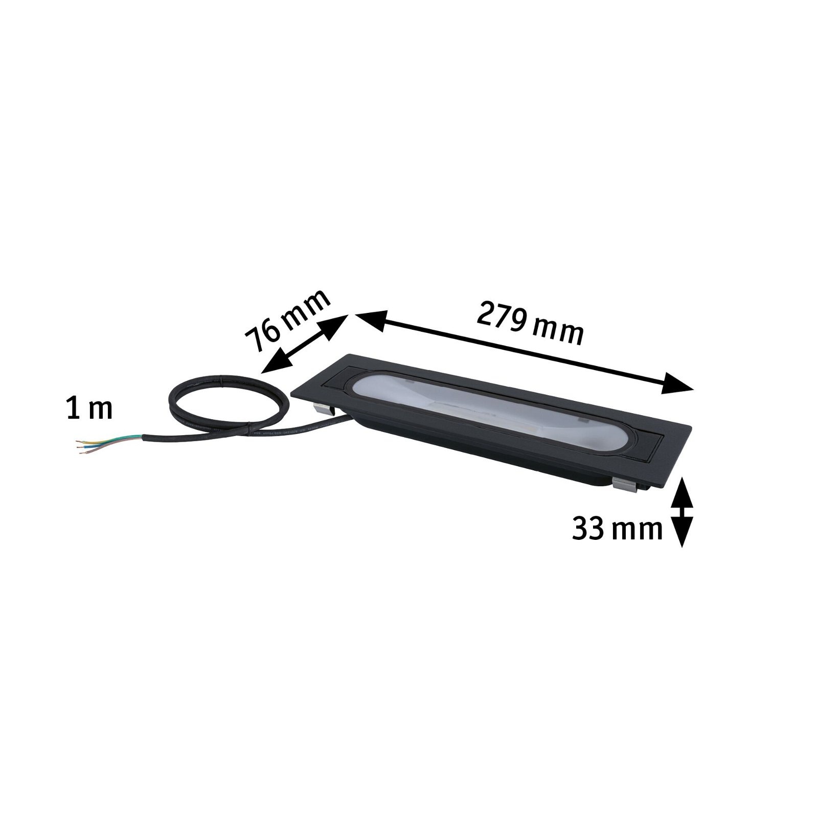 Paulmann LED Gartenstrahler »Wandfluter Ito IP6 7279x76mm 3000K 6W 200lm 230V 70° Anthrazit Metall«, 1 flammig