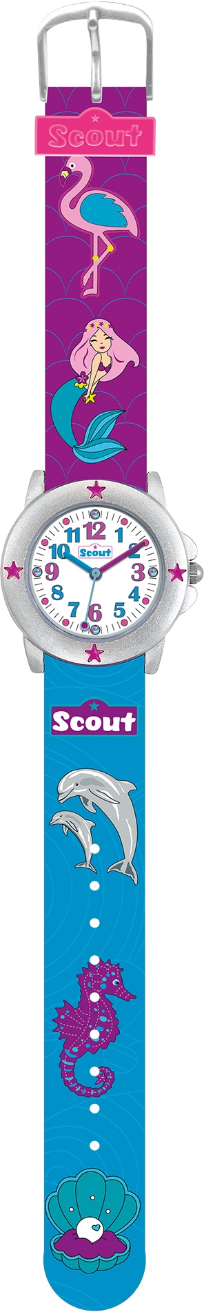 Scout Quarzuhr »Star Kids, 280393023«, ♕ Muschel-Delphin-,Meerjungfraumotiv, ideal als bei auch Geschenk