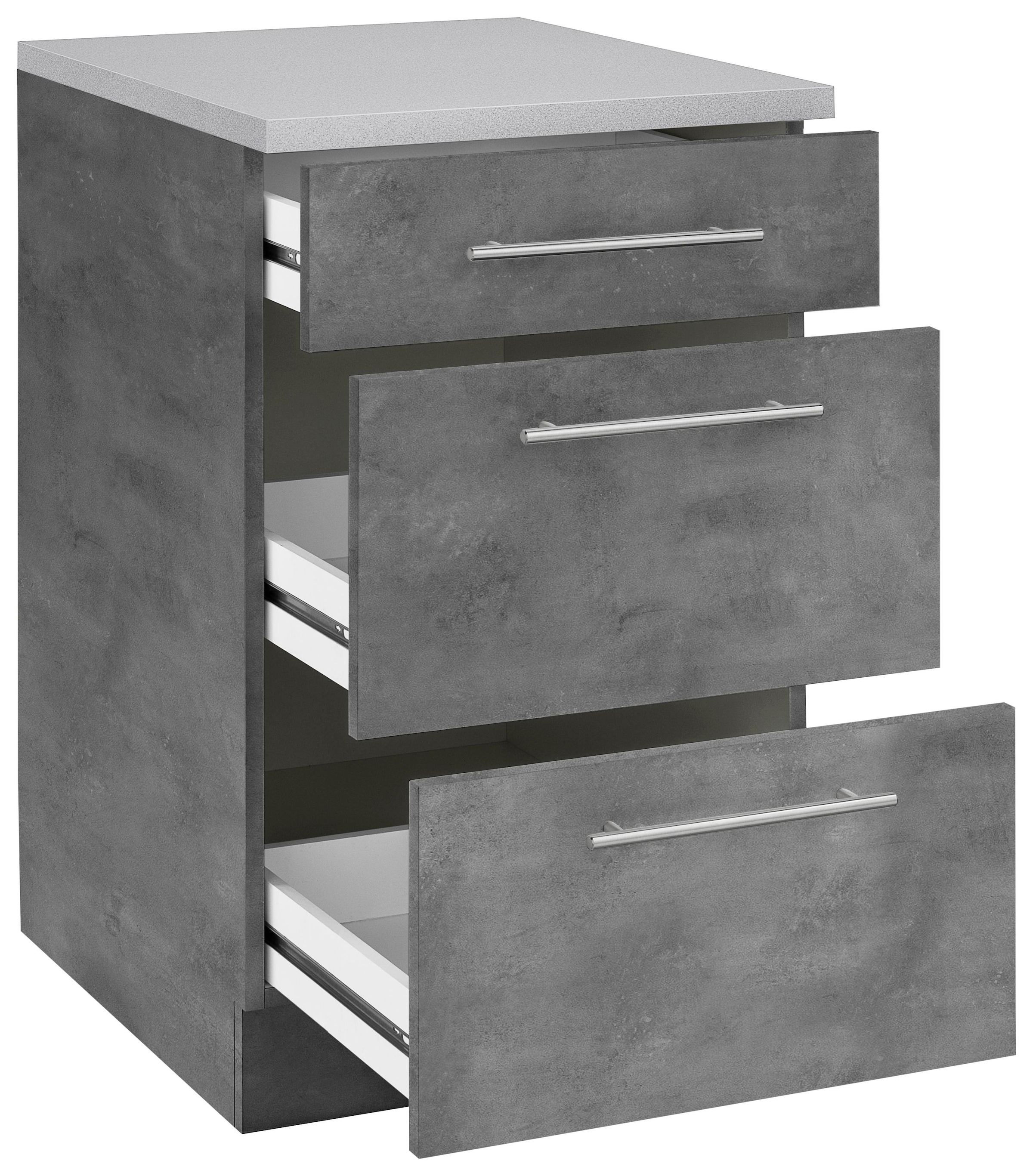 wiho Küchen Unterschrank »Cali, TOPSELLER« 50 cm breit, mit 2 großen Auszügen