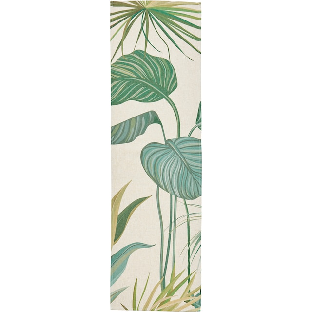 done.® Tischläufer »Tropical Flowers, mit Blättermotiv«, (1 St.),  Digitaldruck, Maße ca. 40x150 cm