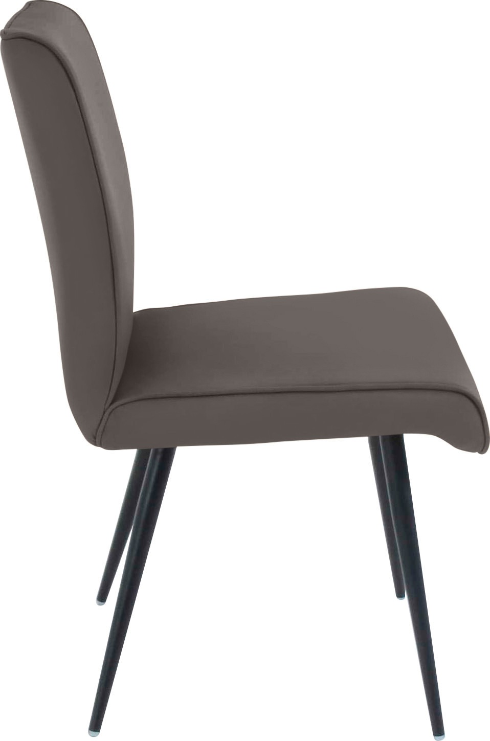 K+W Komfort & Wohnen 4-Fußstuhl »Giacomo I«, 1 St., Leder CLOUD, 4- Fußstuhl mit umlaufenden 4mm Keder am Rücken und Sitz, Metallfüße