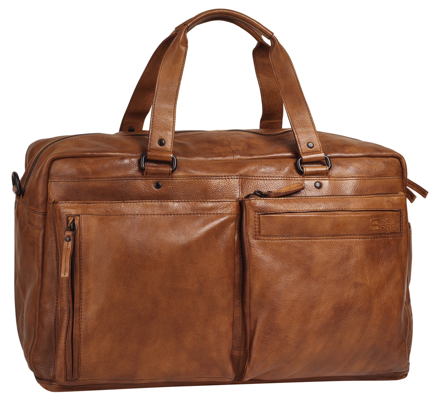 Spikes & Sparrow Reisetasche, echt Leder