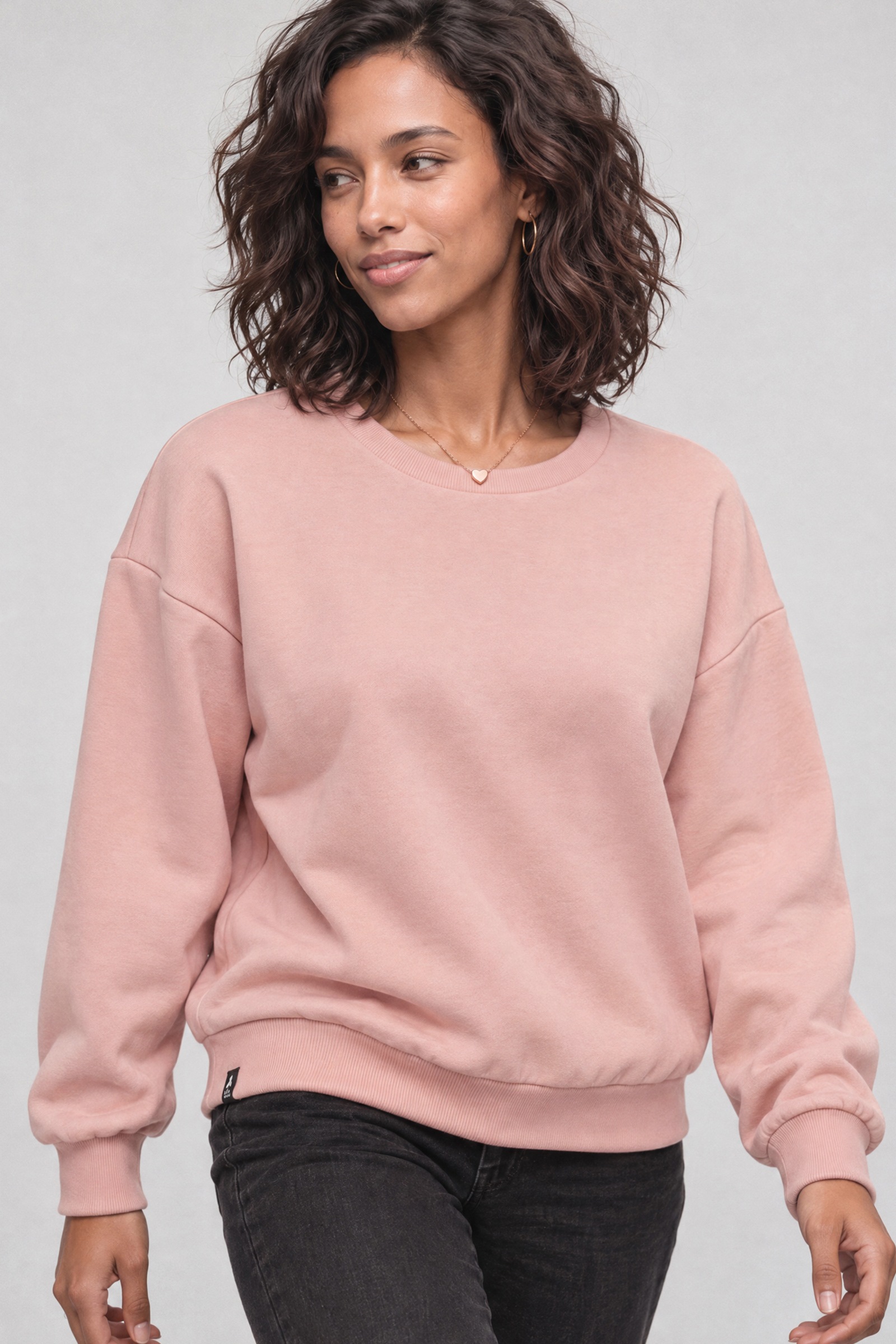 Alife & Kickin Sweatshirt , Peace-Zeichen im Rückenprint, Rippbündchen, Relaxed Fit

