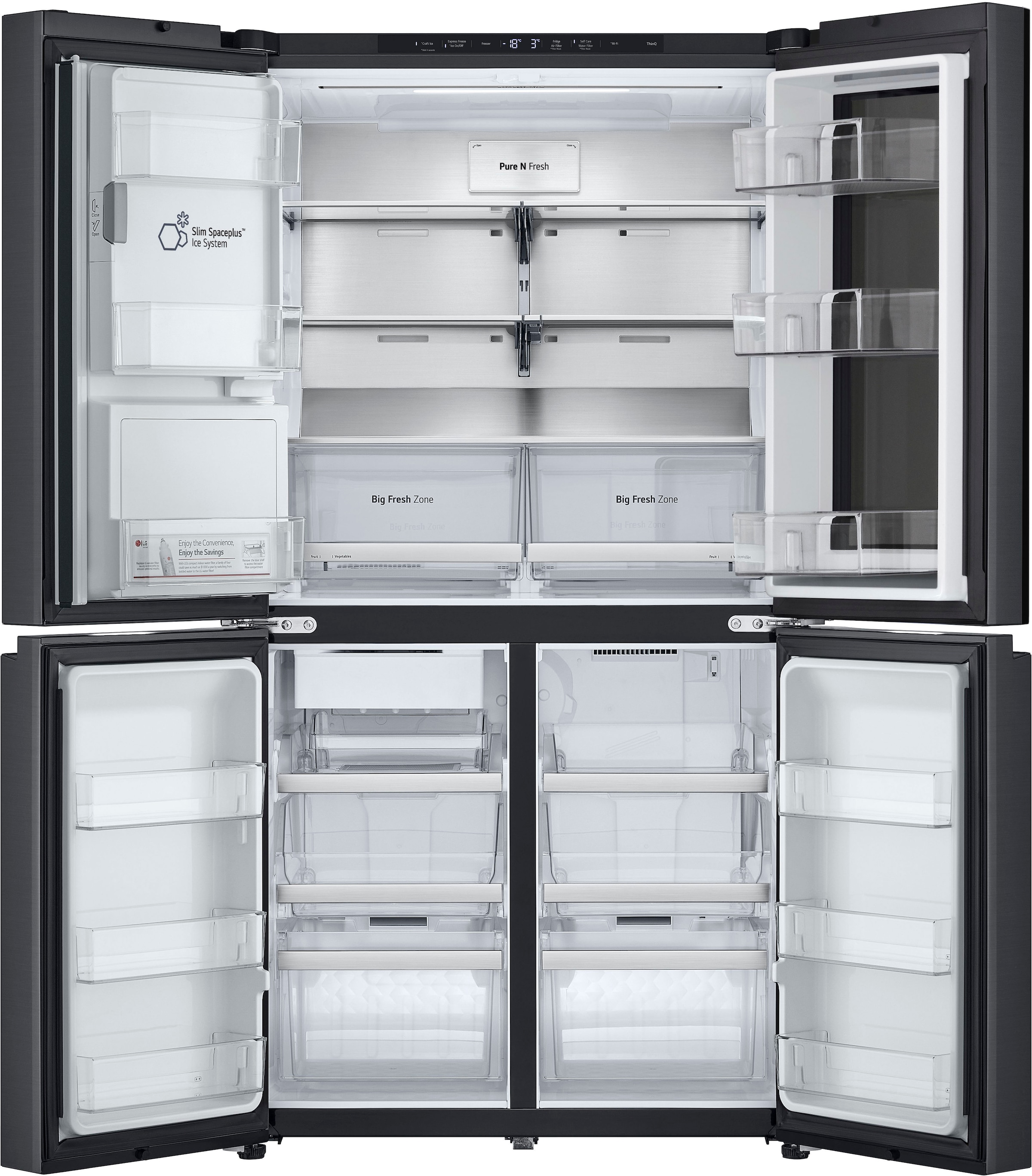 LG Multi Door »GMG960EVEE«, InstaView®: zweimal klopfen, reinschauen! mit Craft Ice - Spender