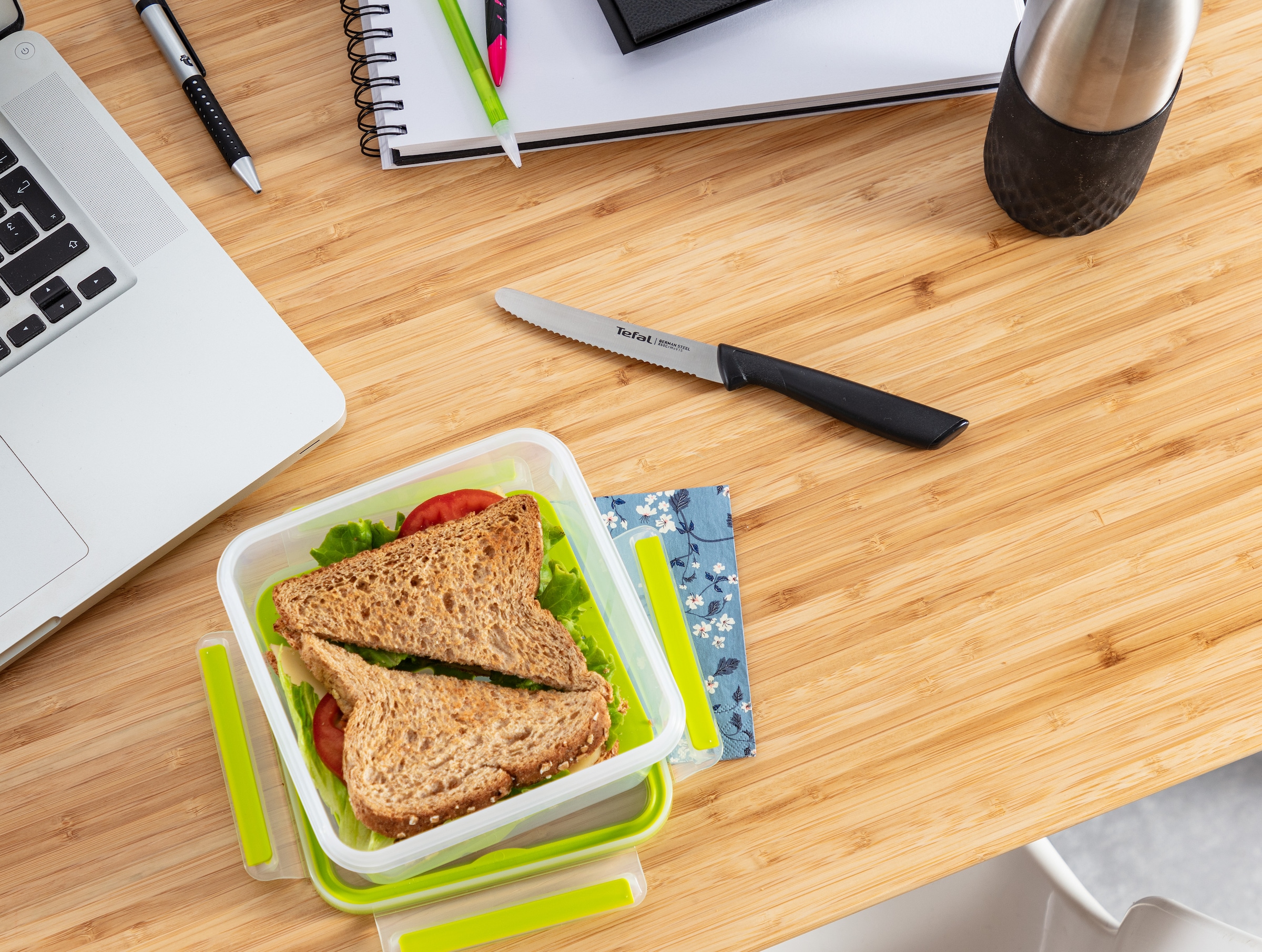 Tefal Universalküchenmesser »Colorfood« gezahnt, 10 cm, Klinge aus deutschem Edelstahl, ergonomischer Griff