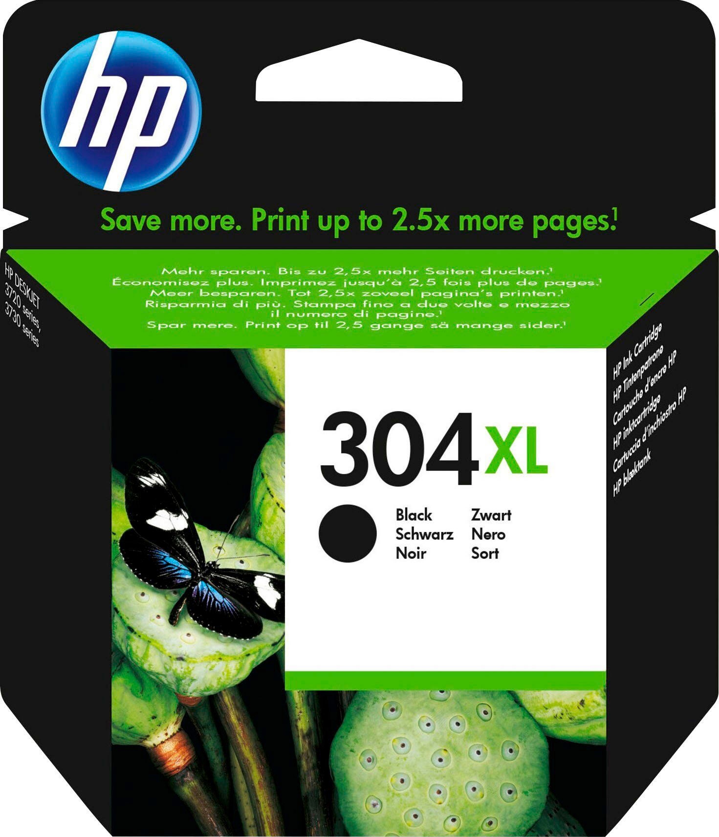 HP Tintenpatrone »304XL«, (1 St.), original Druckerpatrone 304 schwarz XL ➥  3 Jahre XXL Garantie | UNIVERSAL