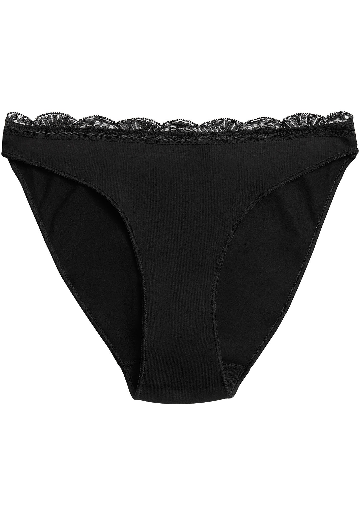 YSABEL MORA Minislip »BASIC COLLECTION COTTON WITH LACE«, (3er Pack), mit feiner Spitze versehen
