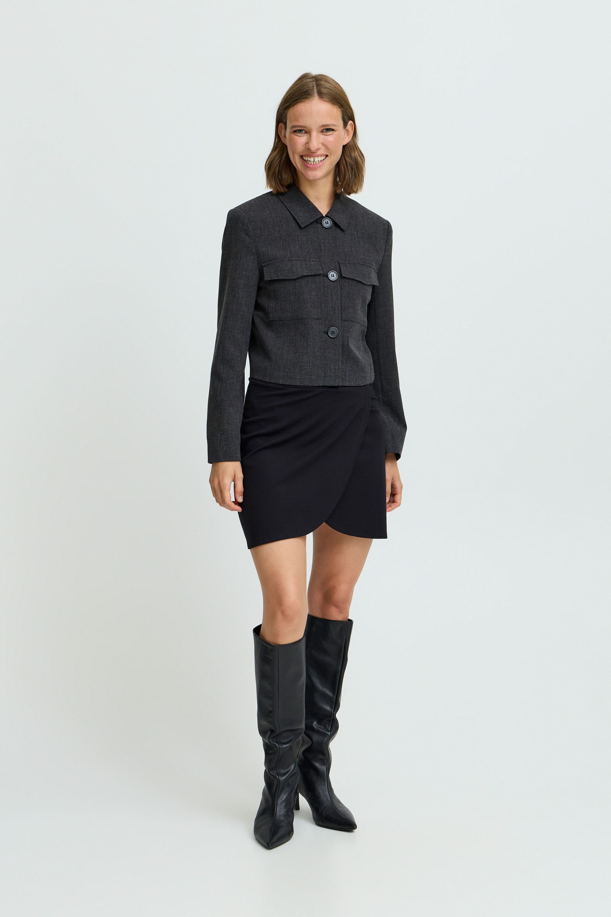 b.young Minirock »Minirock BYPARRIN WRAP MINI SKIRT -«