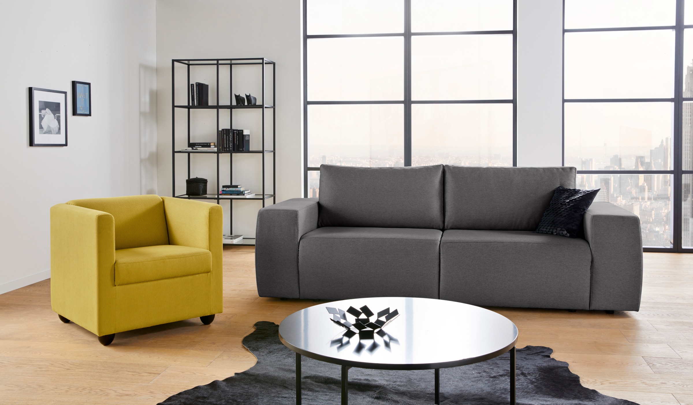 LOOKS by Wolfgang Joop Big-Sofa »LooksII«, geradlinig und komfortabel