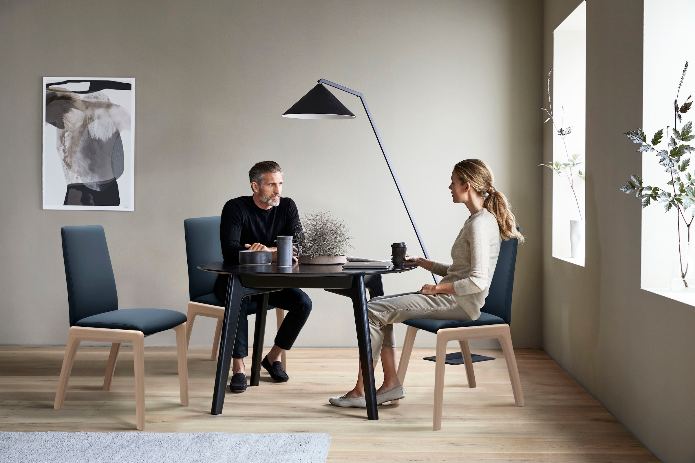 Stressless® Polsterstuhl »Laurel«, Leder PALOMA, Low Back, Größe M, mit abgerundeten Beinen in Eiche natur