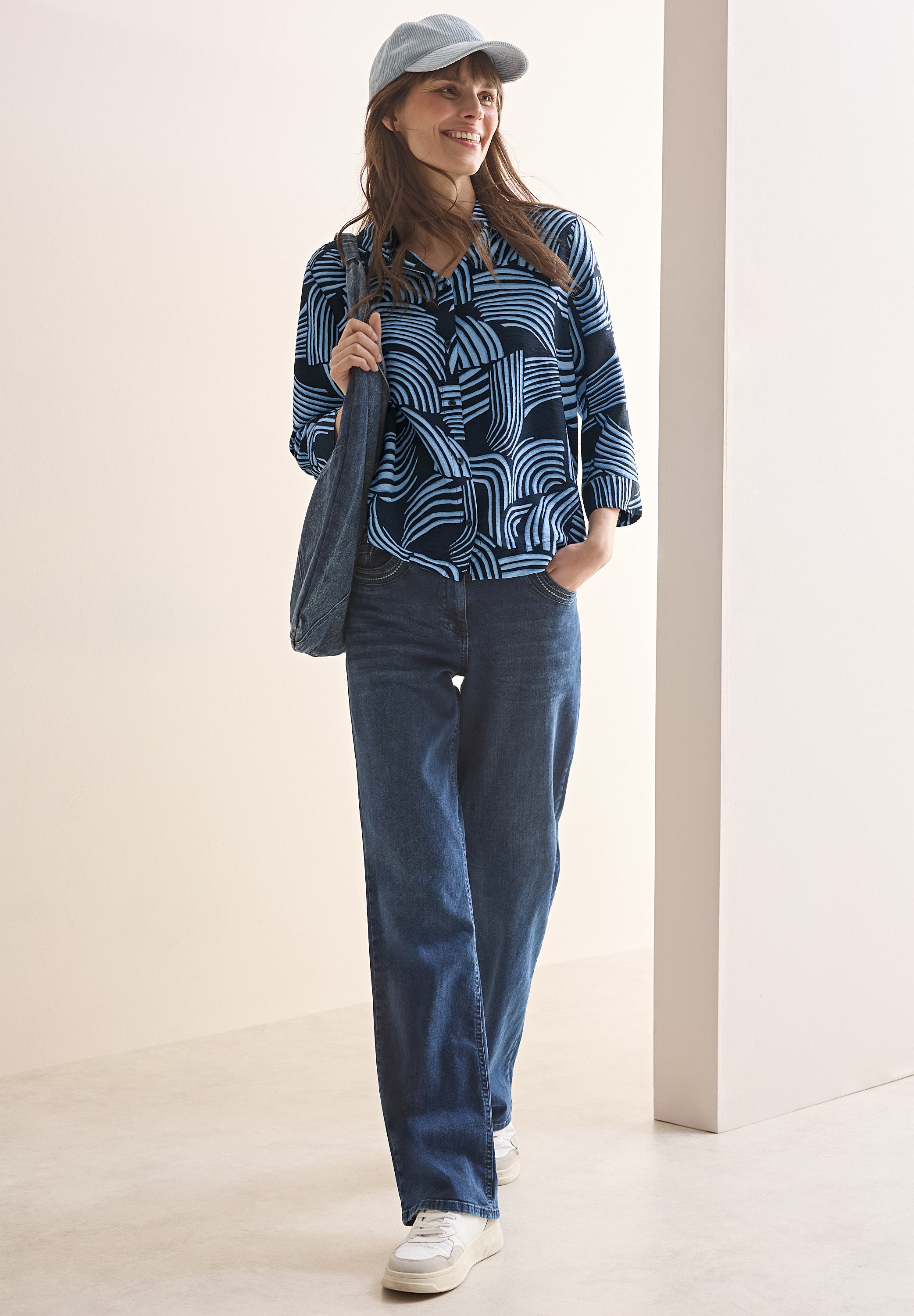 Cecil Hemdbluse, mit All-Over Print