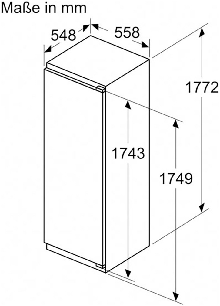 BOSCH Einbaukühlschrank »KIL82ADD0«, KIL82ADD0, 177,2 cm hoch, 55,8 cm breit