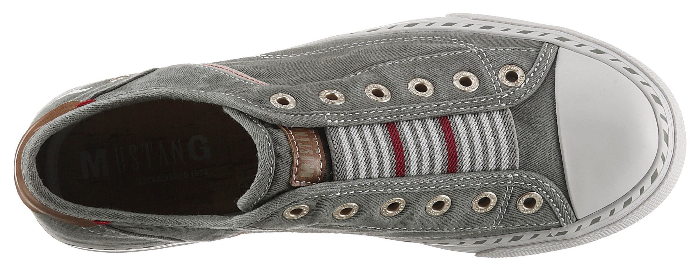 Mustang Shoes Slip-On Sneaker »Schlupfschuh, Freizeitschuh,«, Slipper, Schlupfschuh, Freizeitschuh mit praktischem Gummizug