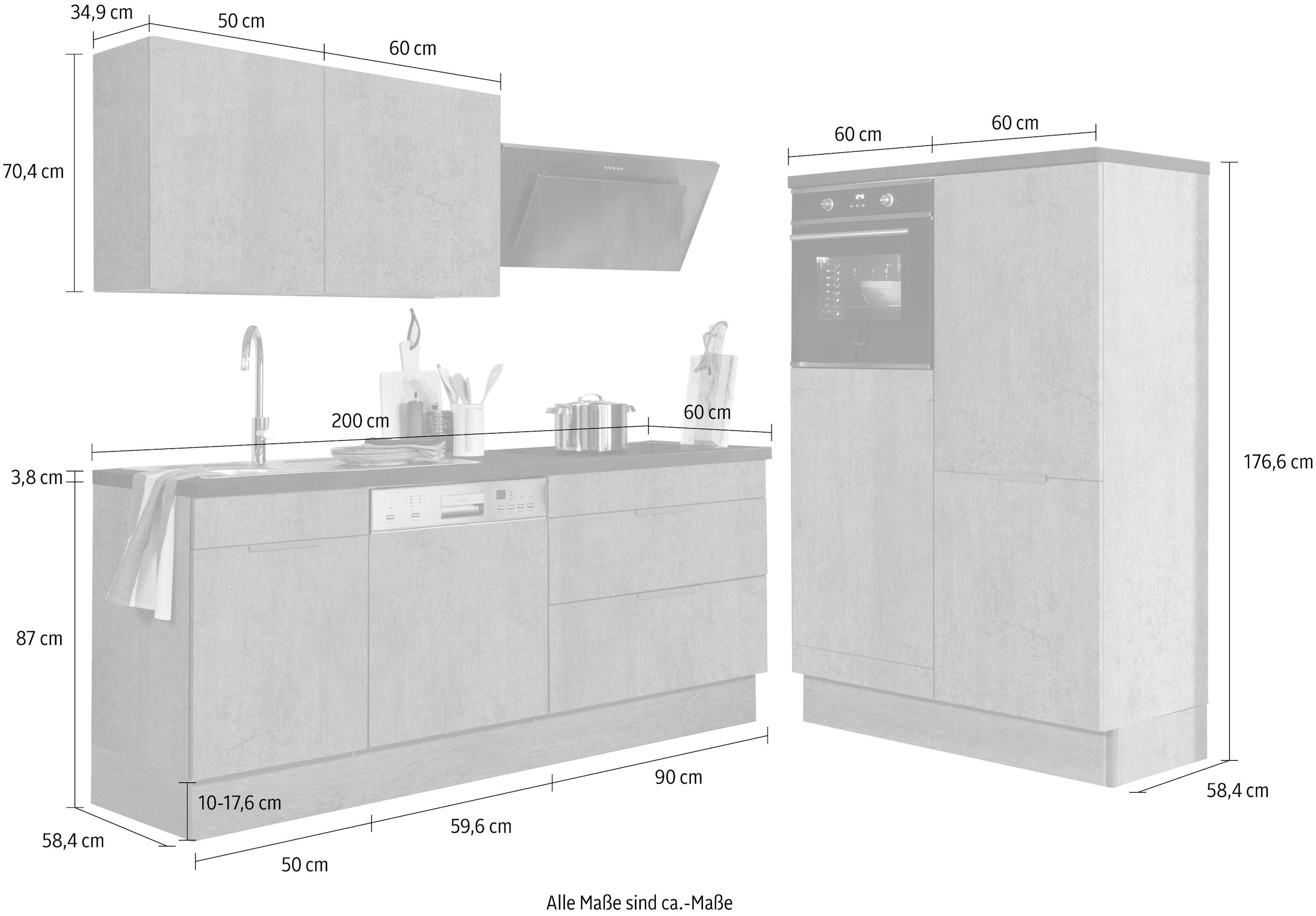 OPTIFIT Küchenzeile »Tara«, ohne Soft-Close-Funktion, Rechnung cm E-Geräte, auf und mit Vollauszug kaufen 320 Breite