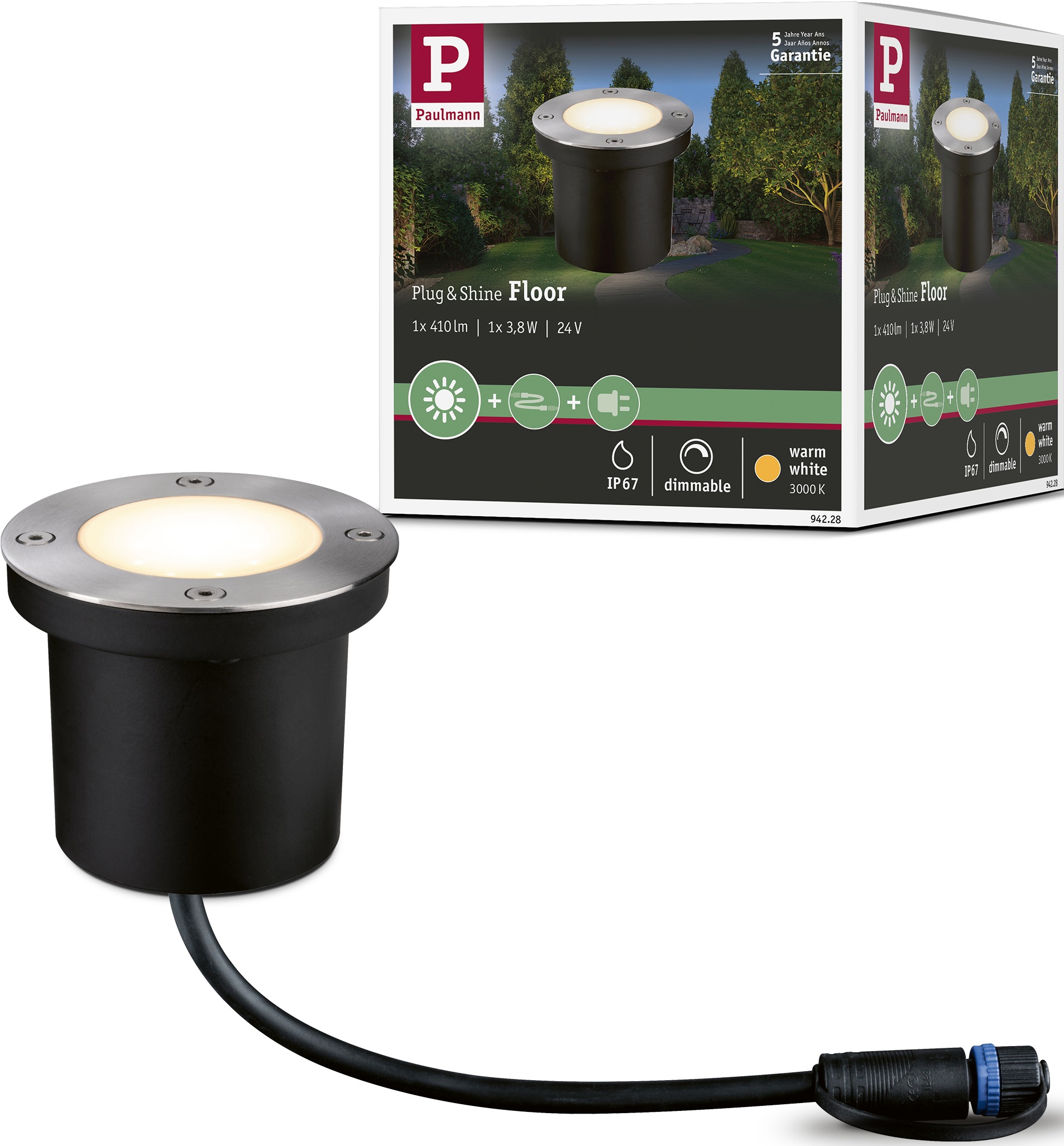 LED Gartenstrahler »Plug & Shine«, 1 flammig, Leuchtmittel LED-Modul | LED fest...