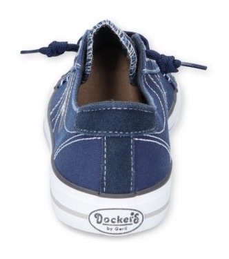 Dockers by Gerli Sneaker, in cooler Jeansoptik, Freizeitschuh, Halbschuh, Schnürschuh