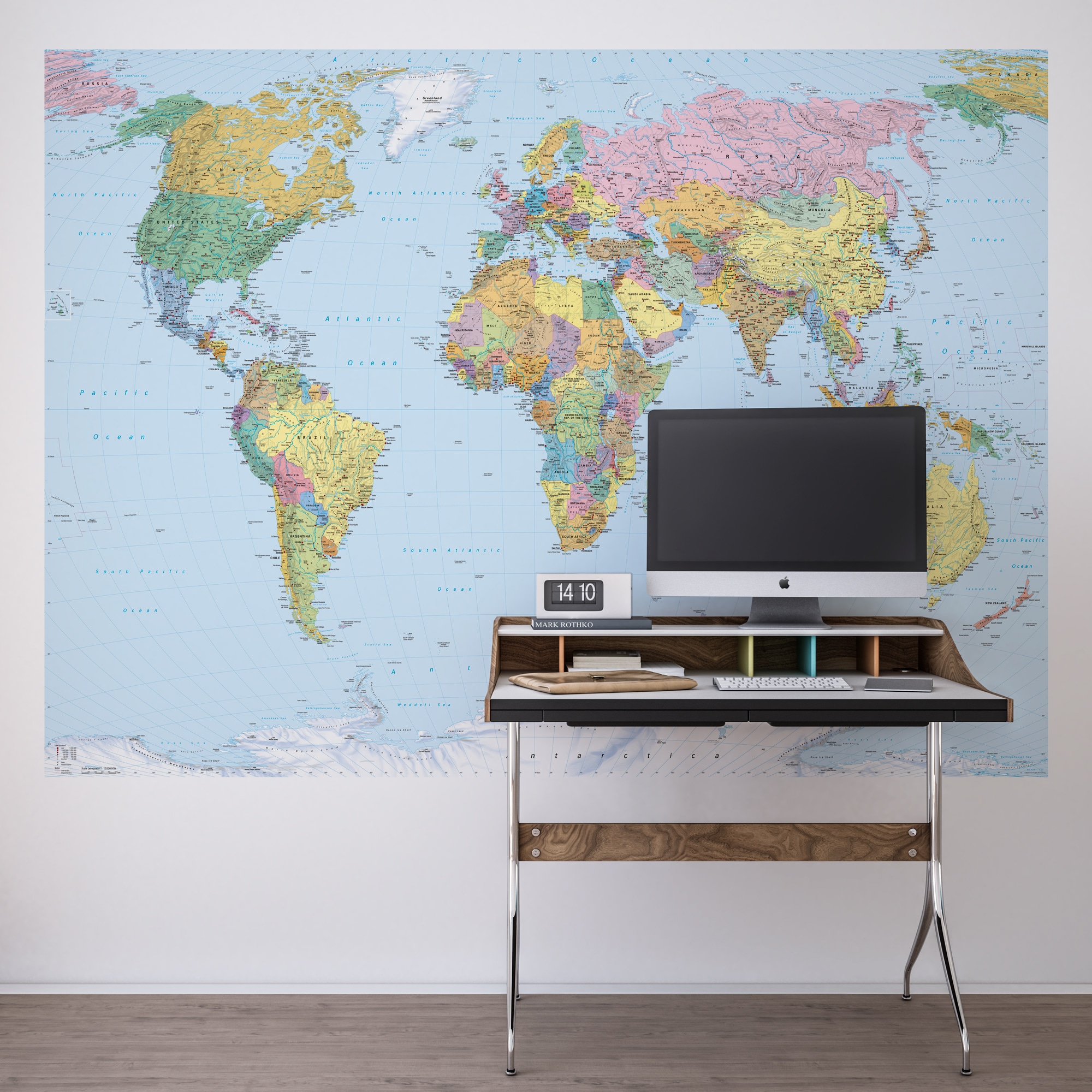 Komar Fototapete »World Map«, 270x188 cm (Breite x Höhe), inklusive  Kleister online kaufen | mit 3 Jahren XXL Garantie