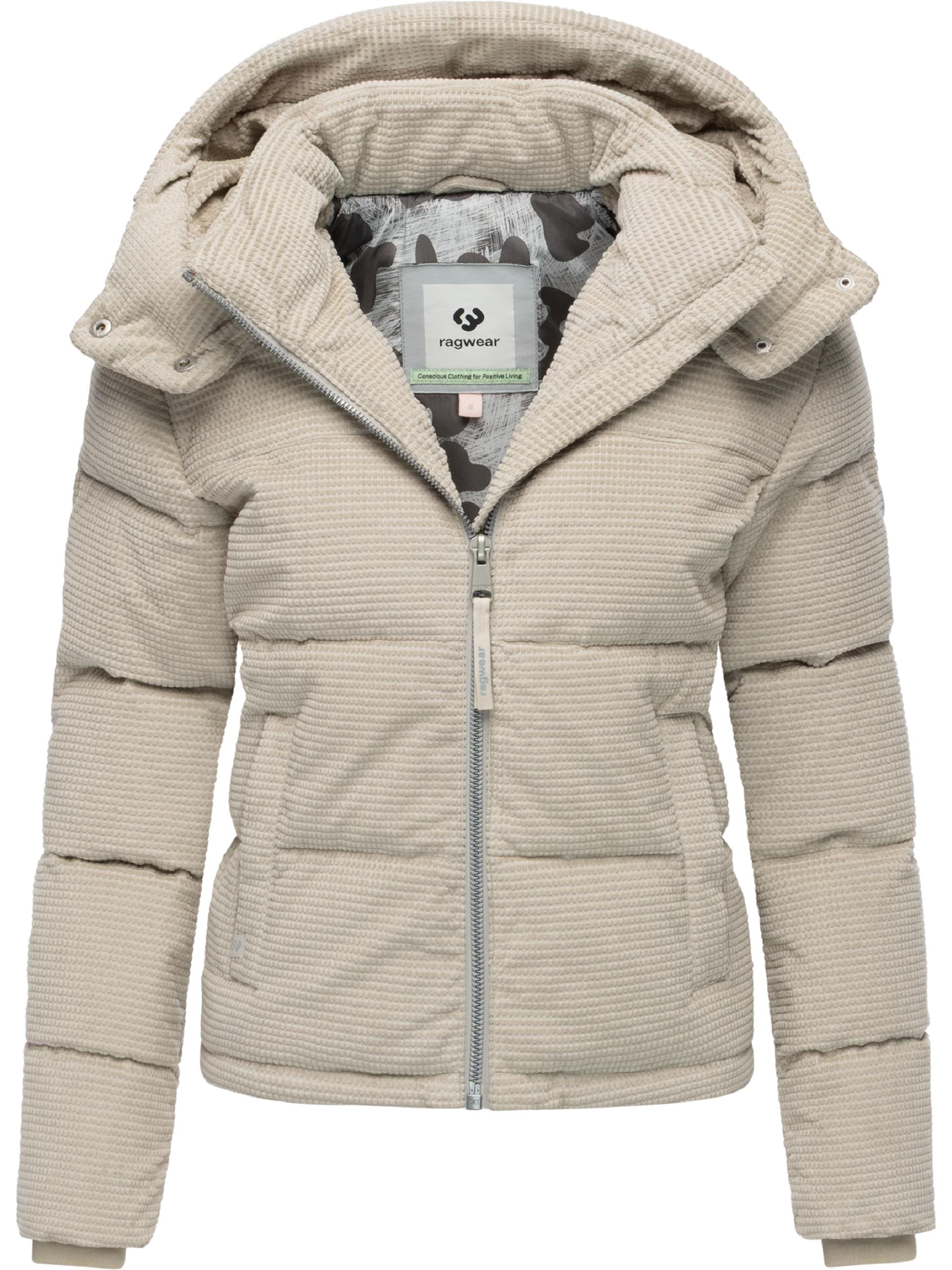 Ragwear Steppjacke »Steppjacke Roobie Cordy« mit Kapuze Wasserdichte Winterjacke aus Kord mit abnehmbarer Kapuze