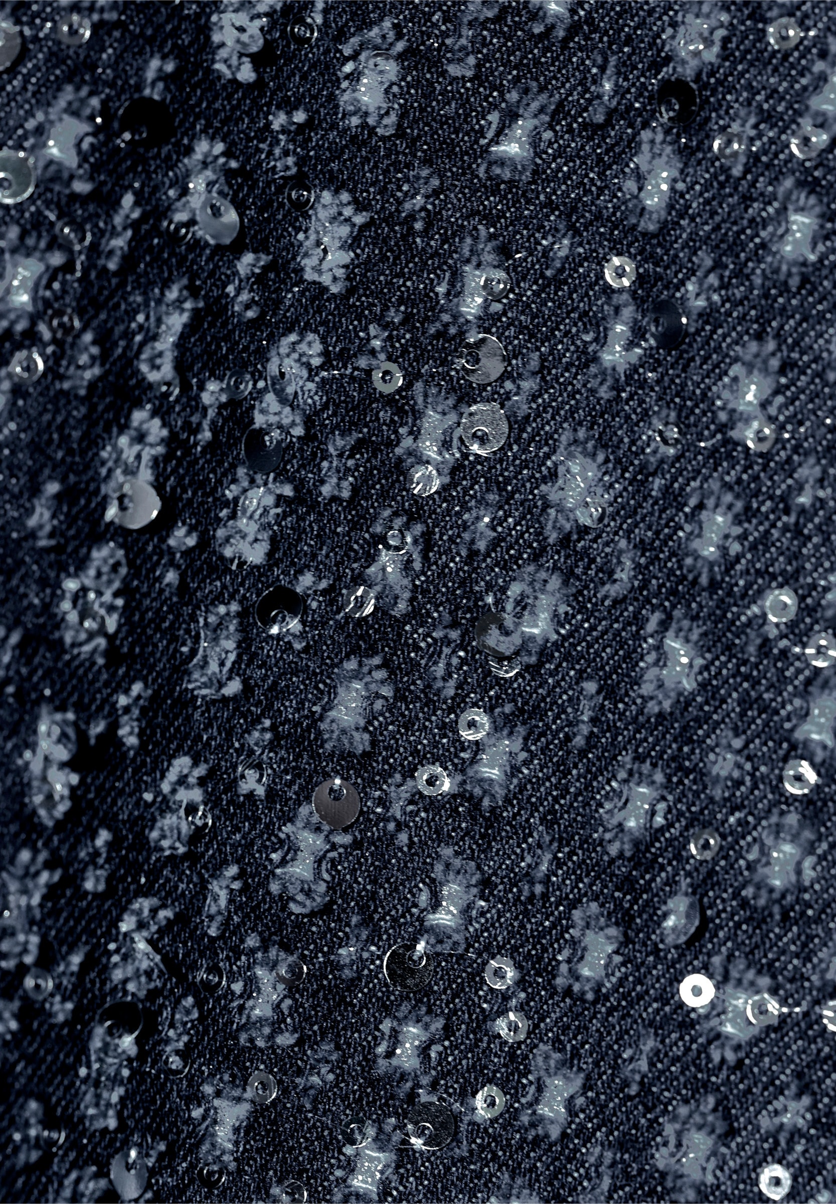 creation L Blusenblazer »Jeans-Blouson Blouson mit schimmernden Pailletten«