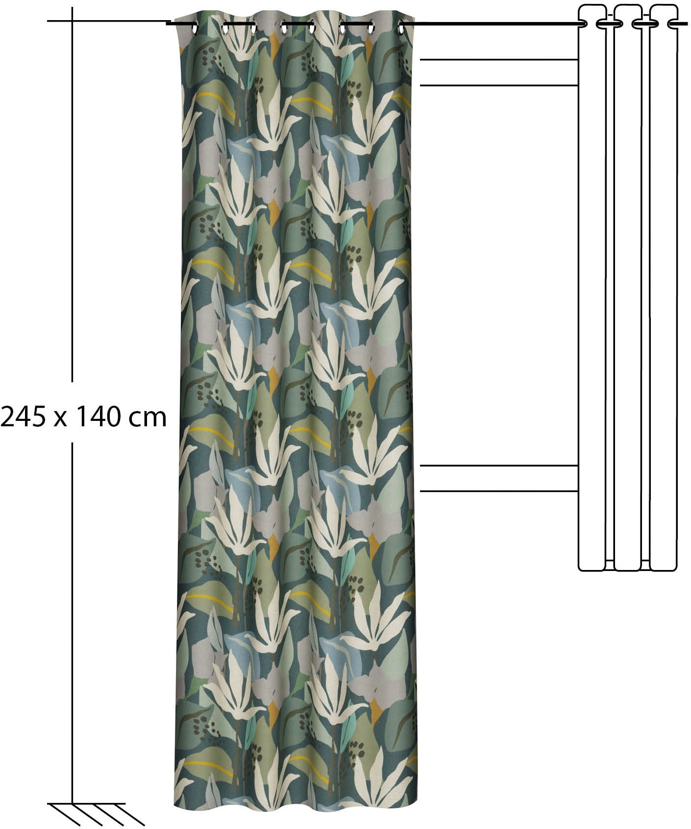 HOMING Vorhang »Jasper« Ösen 1 Stk. tlg. Fertigschal