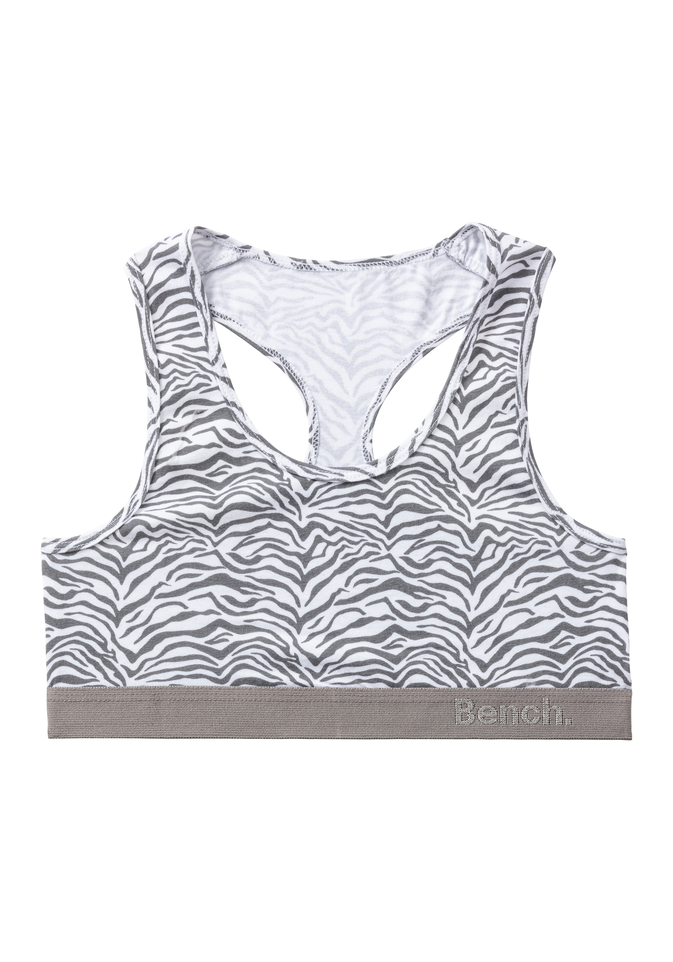 Bench. Set: Bustier, (4 tlg., mit Panty), in tonigem Zebramuster