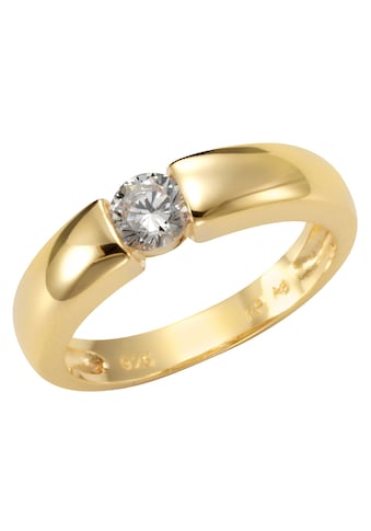 Firetti Silberring »Spannring-Optik, glänzend vergoldet, klassisch«, mit Zirkonia kaufen