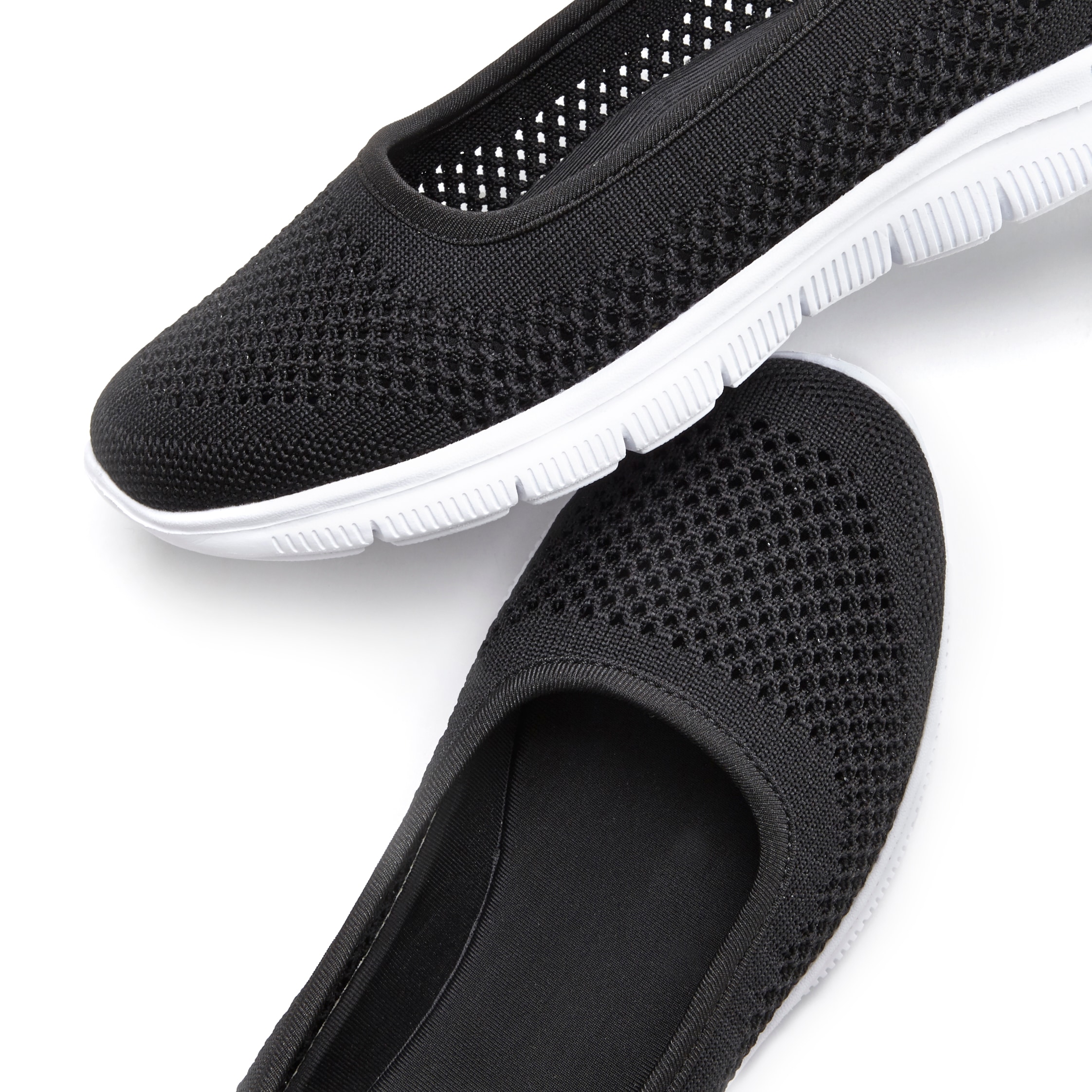 LASCANA Sneaker Ballerinas, ultraleichter Slipper,Freizeitschuh aus Mesh, weicher Innensohle VEGAN