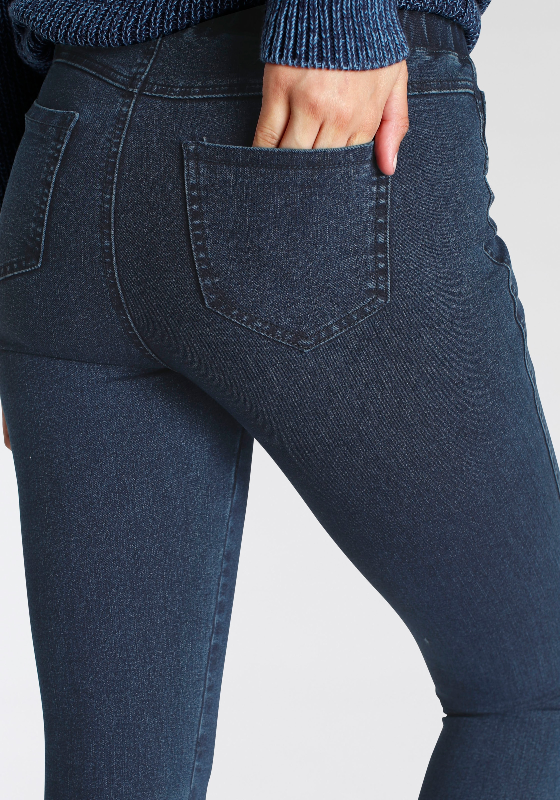 Arizona Jeansjeggings »360 Grad Elastisch«, extra-eng geschnittene Beinform, hohe Leibhöhe