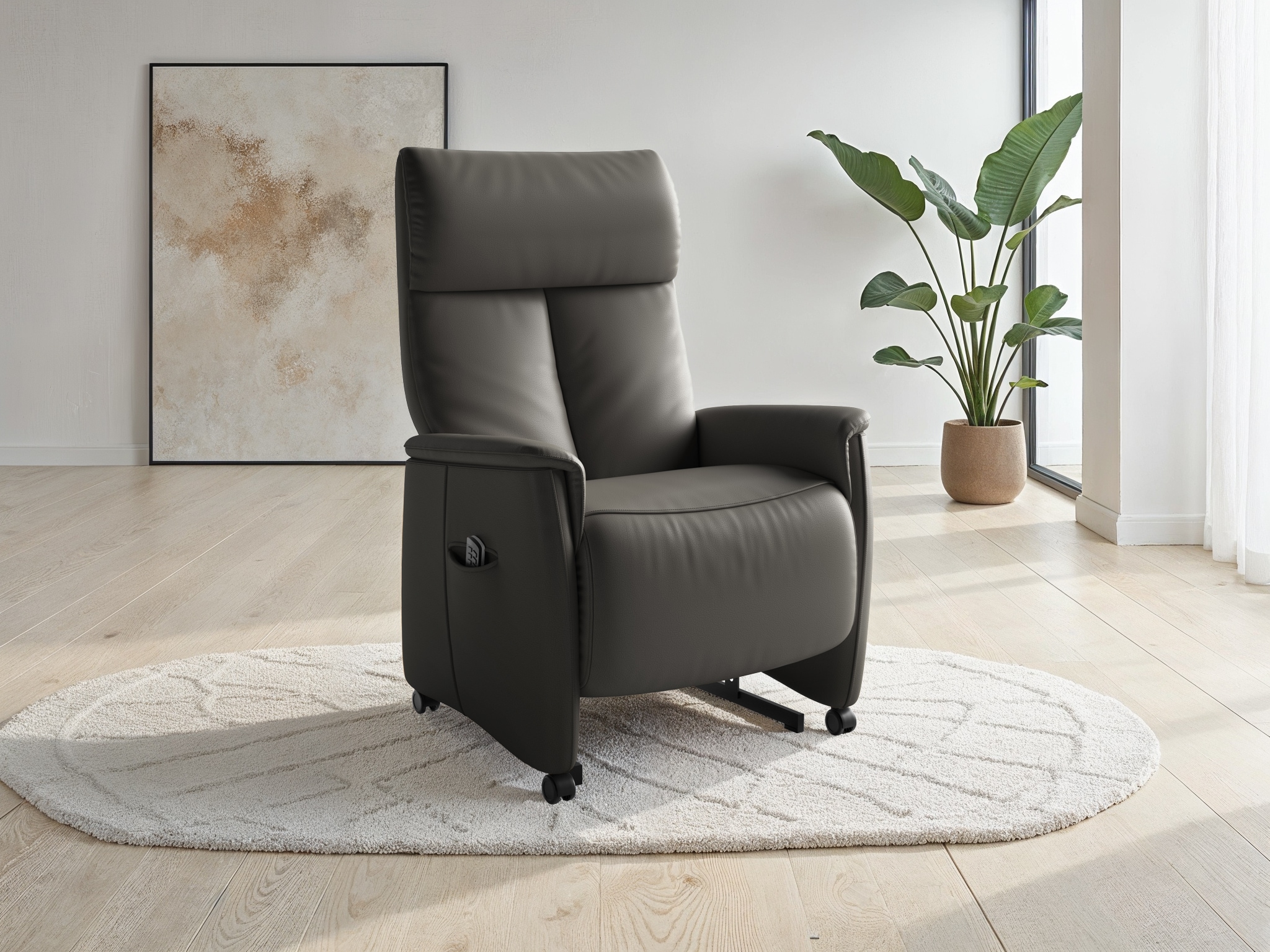 sit&more TV-Sessel "Cremona Comfort Plus, Leder" bis 200 Kg belastbar, mit Herz-Waage Funktion