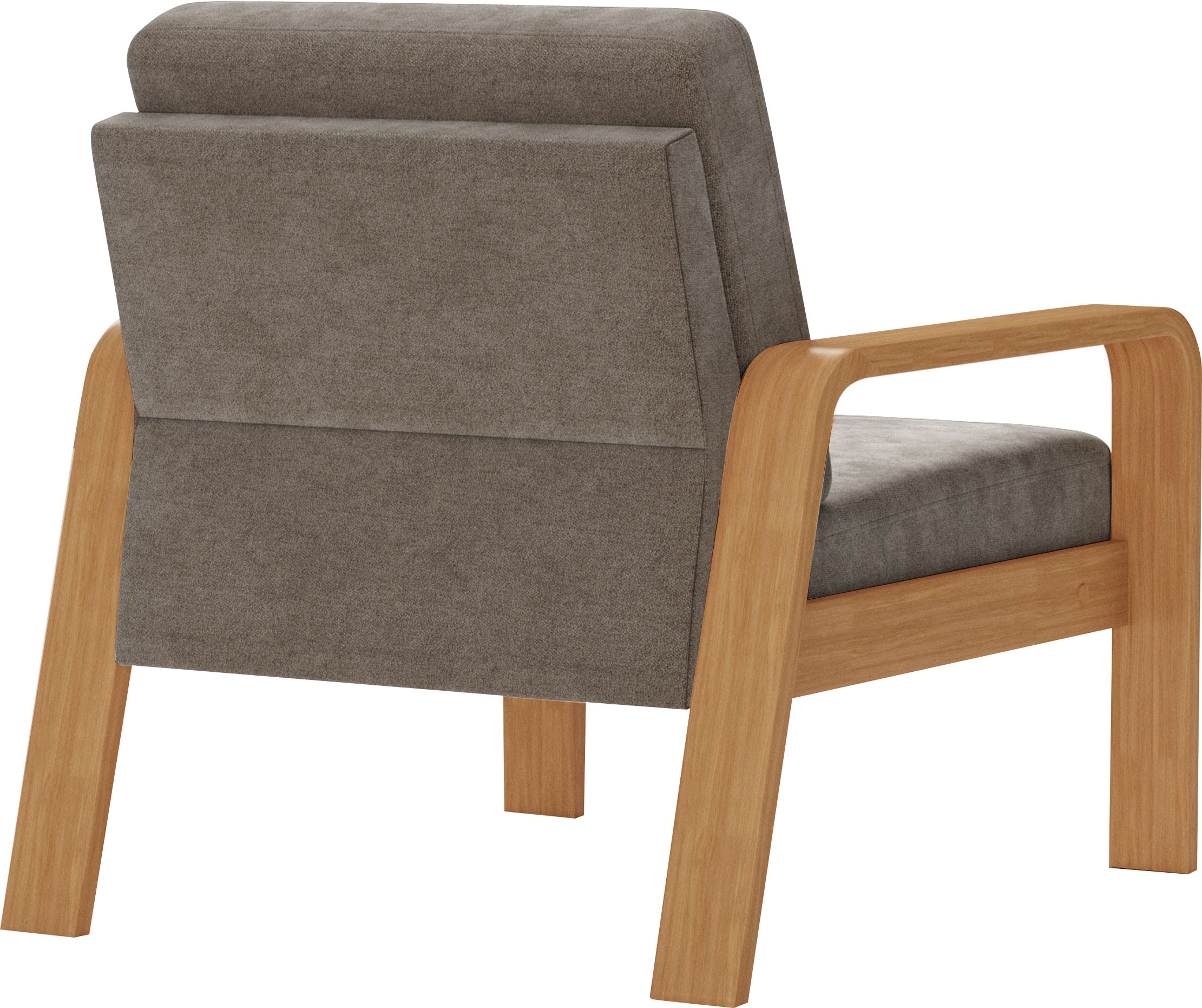sit&more Sessel »Kolding«, Armlehnen aus eichefarbigem Buchenholz, verschiedene Bezüge und Farben