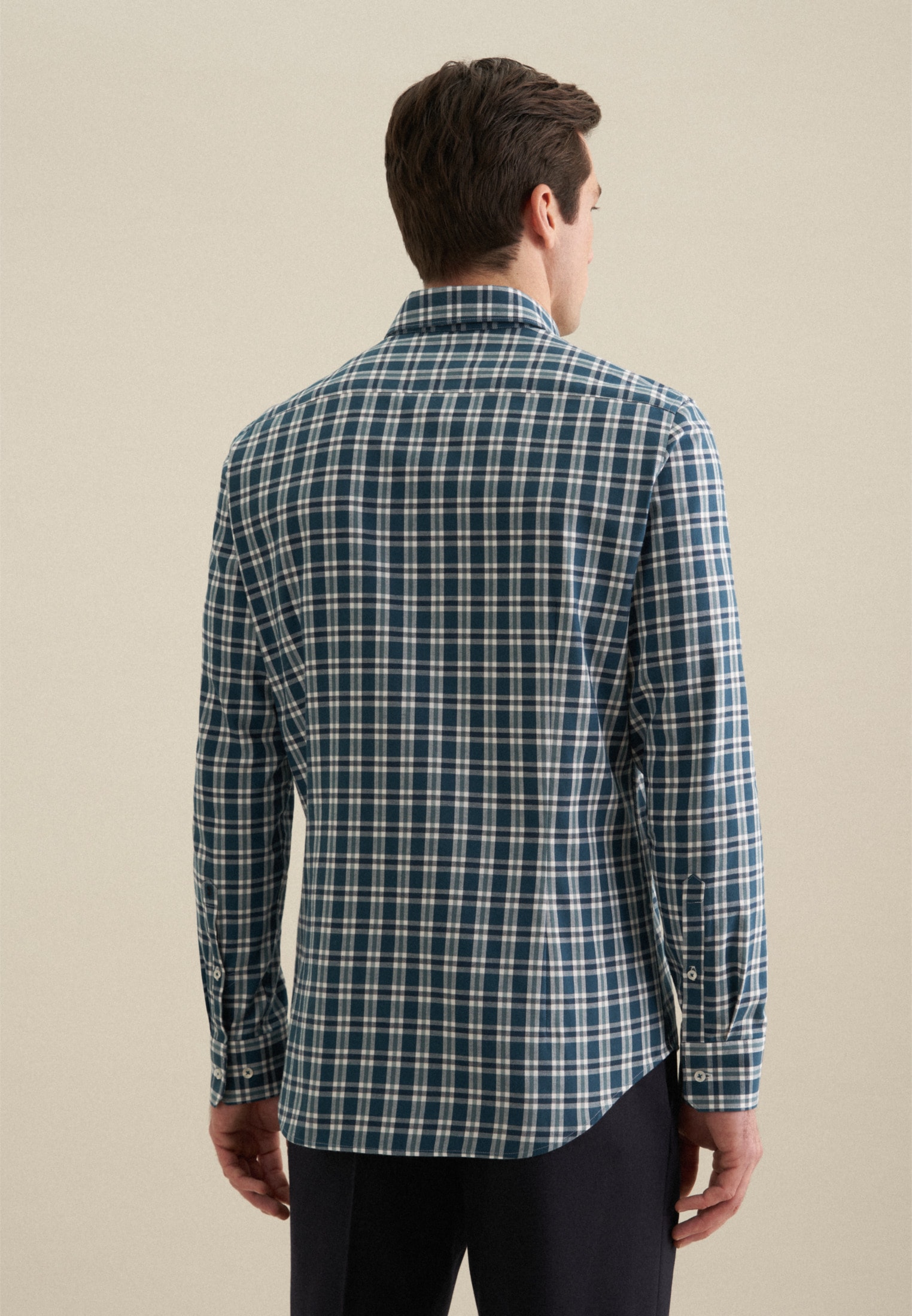 seidensticker Flanellhemd »Shaped«, Shaped Langarm Button-Down-Kragen Karo