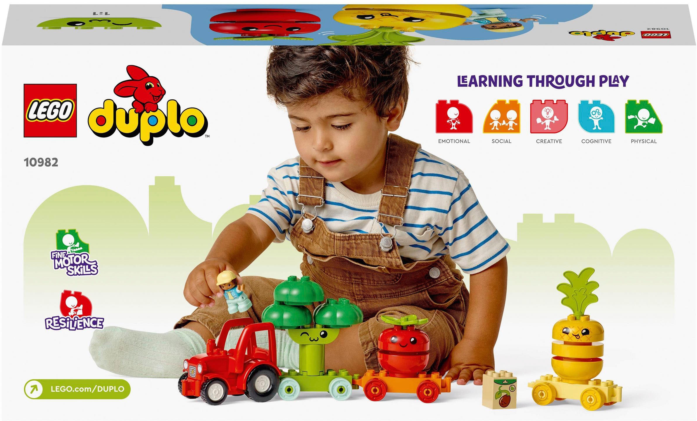 LEGO® Konstruktionsspielsteine »Obst- und Gemüse-Traktor (10982), LEGO® DUPLO My First«, (19 St.)