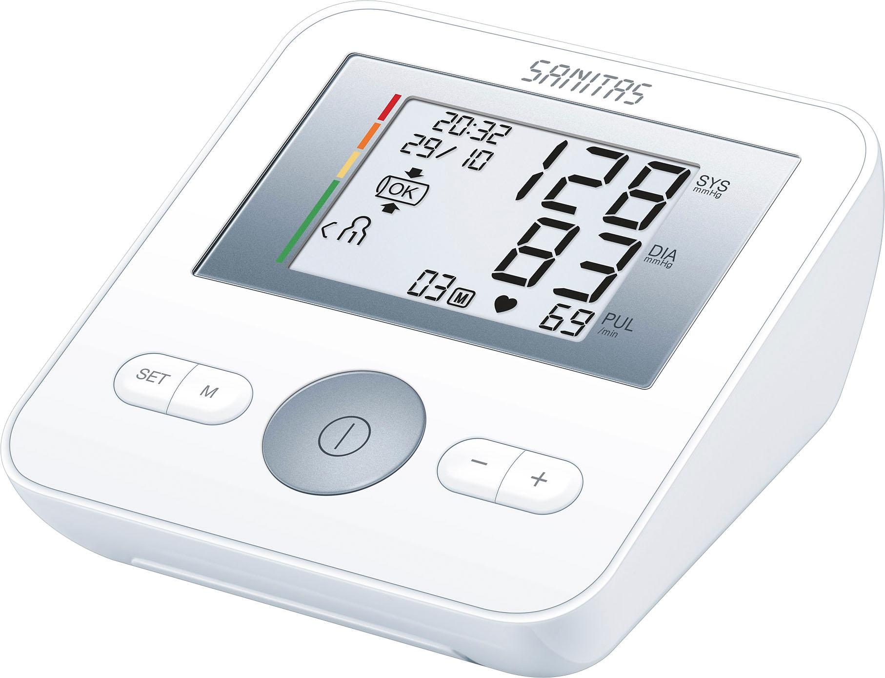 Sanitas Oberarm-Blutdruckmessgerät »SBM 18«, Vollautomatische Blutdruck-  und Pulsmessung am Oberarm mit 3 Jahren XXL Garantie | Blutdruckmessgeräte