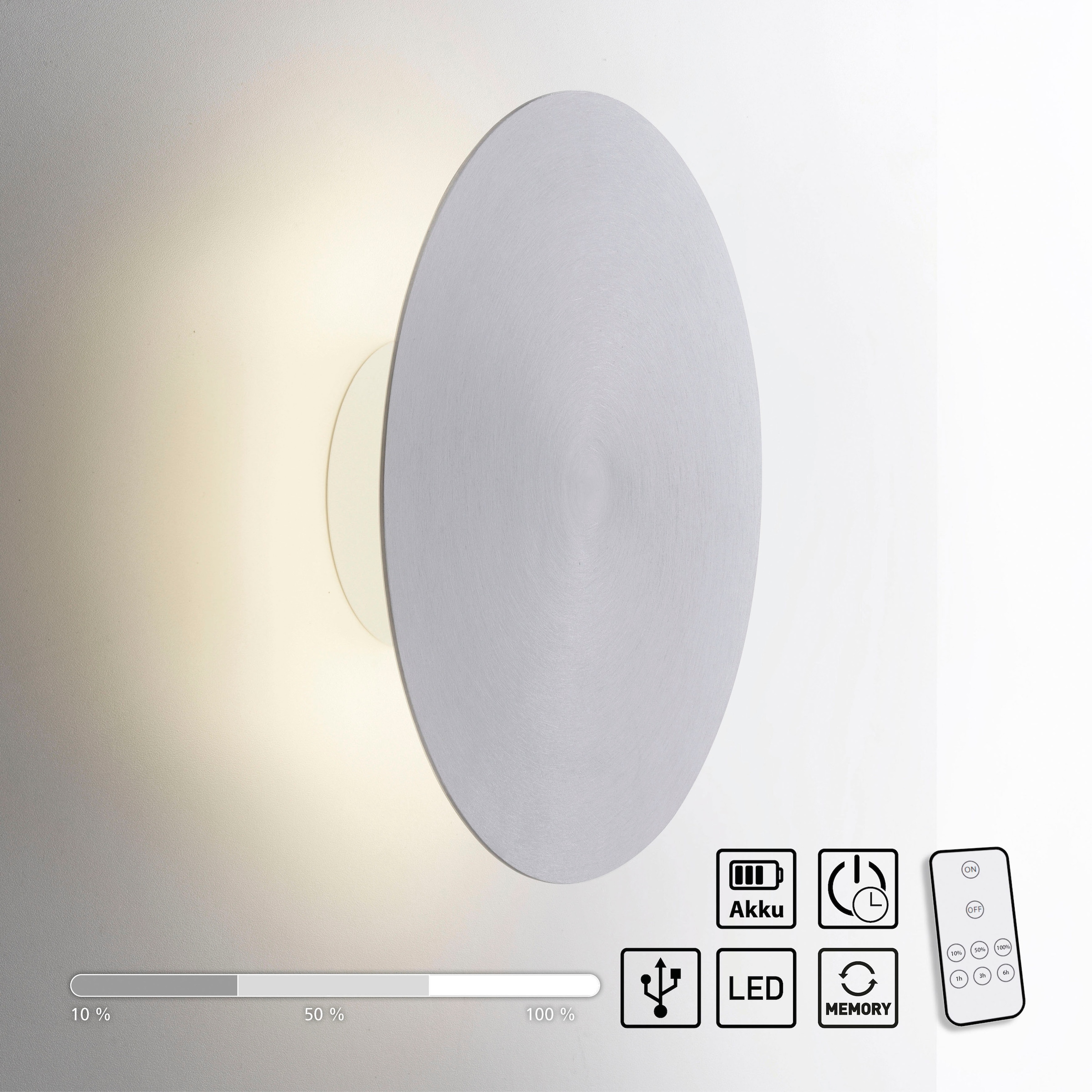 Paul Neuhaus LED Wandleuchte »AKKU PUNTU«, 1 flammig, Leuchtmittel LED-Board | LED fest integriert