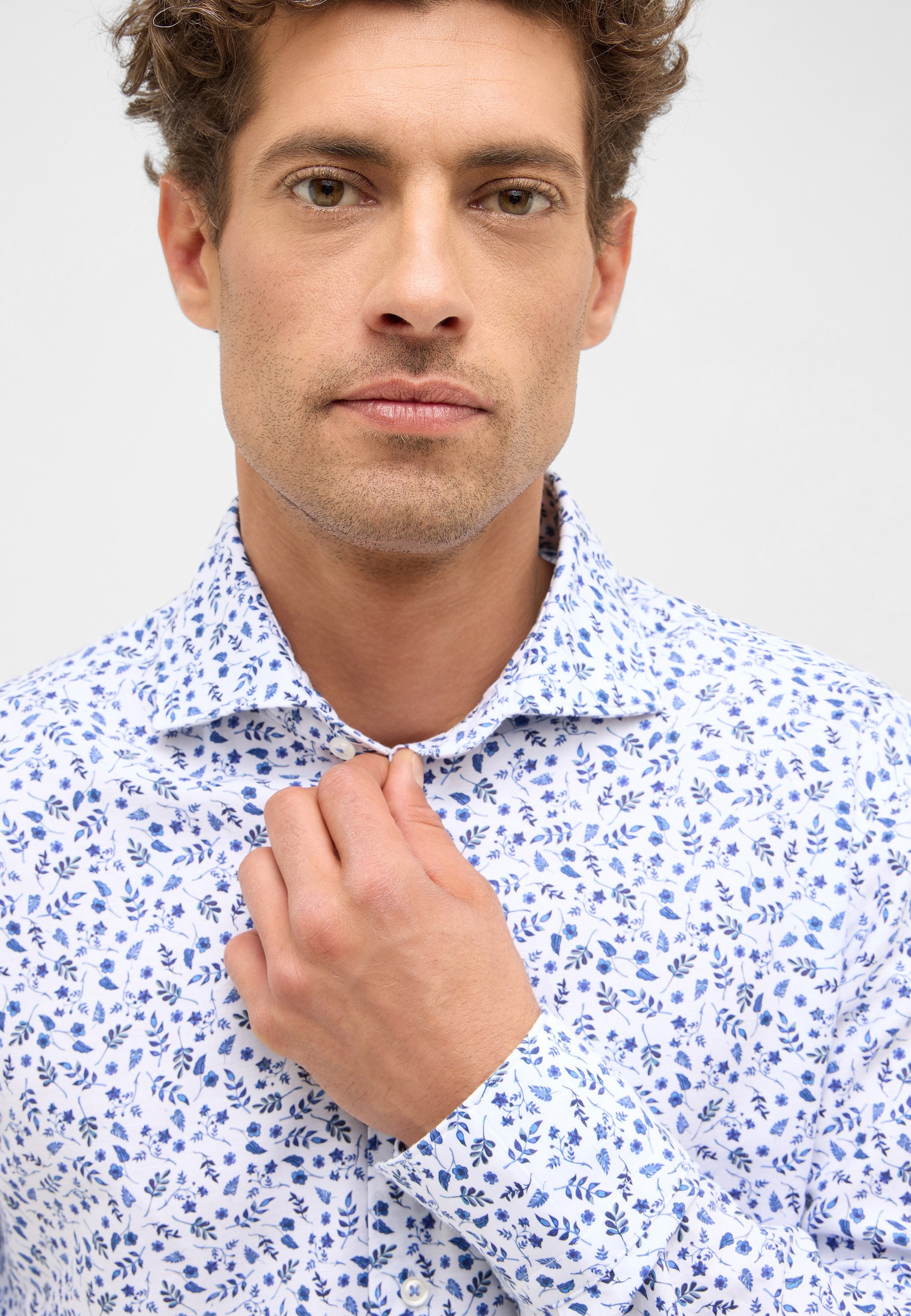 Eterna Langarmhemd »SLIM FIT« EASY IRON (bügelleicht)