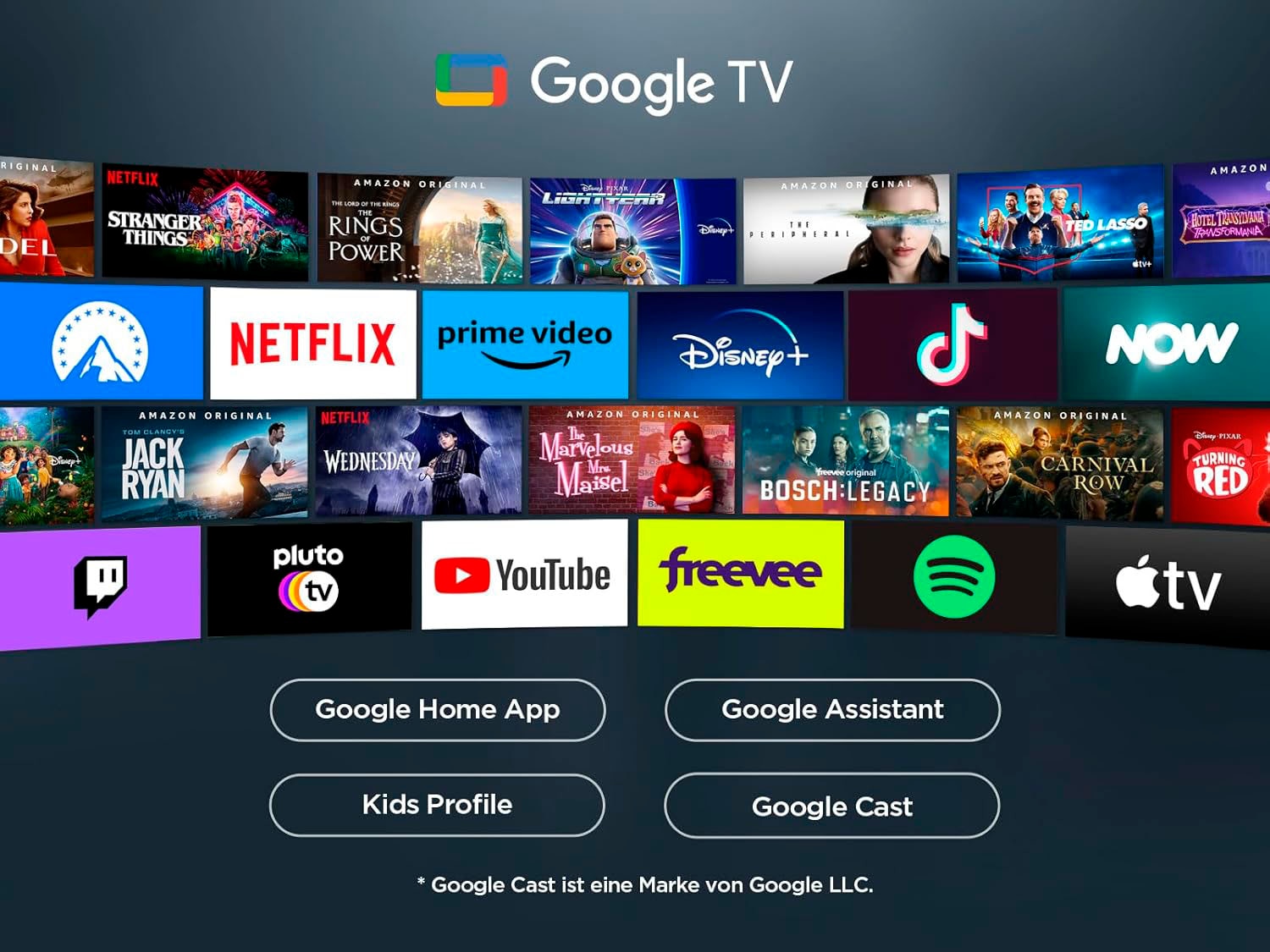 TCL LED-Fernseher »50V6CX1«, 4K Ultra HD, Google TV-Smart-TV, 4K HDR, Multi-HDR, Dolby Vision, Game Master, Smart TV, Apple TV, AiPQ
