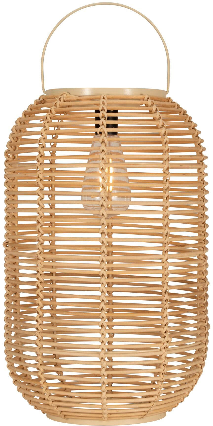 Pauleen LED Laterne »Sunshine Nature Solarlaterne Beige Rattan/Metall/Kunststoff«, 1 flammig, Solar