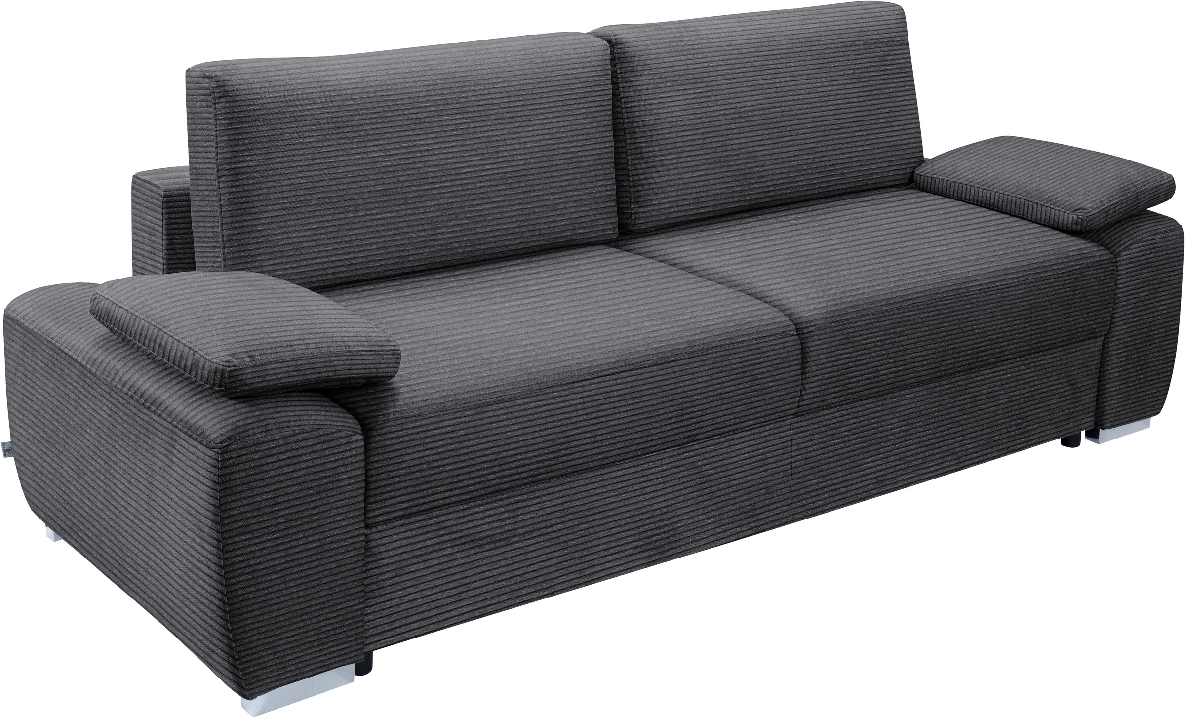 exxpo - sofa fashion 2-Sitzer »SOLSBURY, Sofa, Schlafsofa«, inkl. Federkern-Polsterung, Bettfunktion und Stauraum, in Cord