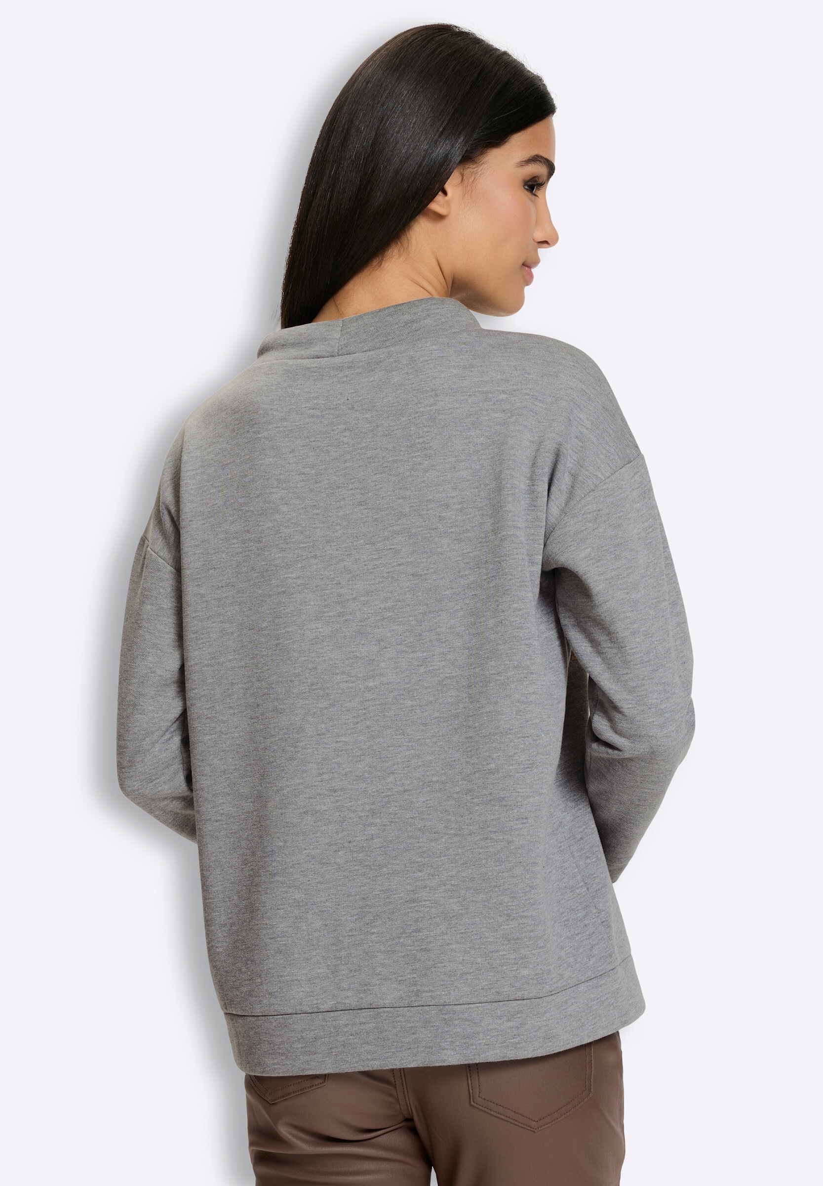 heine Sweatshirt »Sweatshirt Stehkragenshirt mit Applikation«
