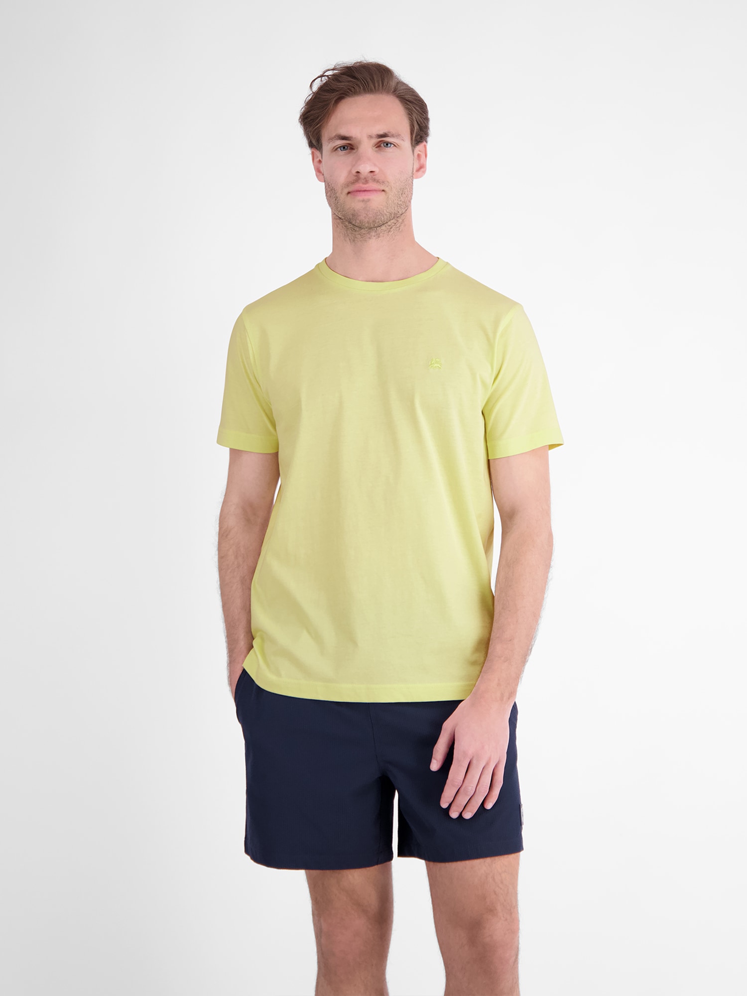 LERROS T-Shirt »Klassisches T-Shirt aus reiner Baumwolle mit Rundkragen«