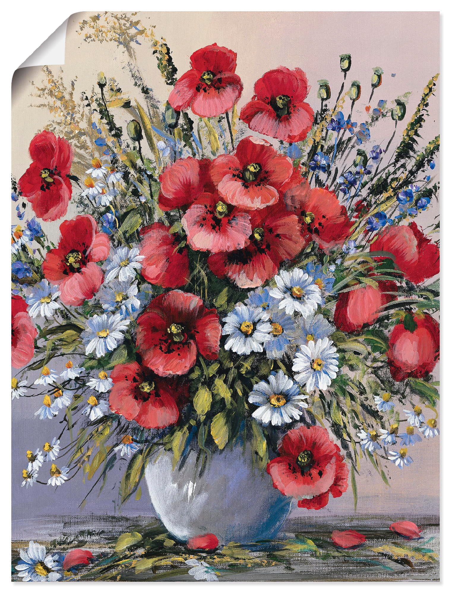 Artland Wandbild »Rote Mohnblumen«, Blumen, Wandaufkleber St.), in versch. Poster Leinwandbild, bequem als oder Größen bestellen (1