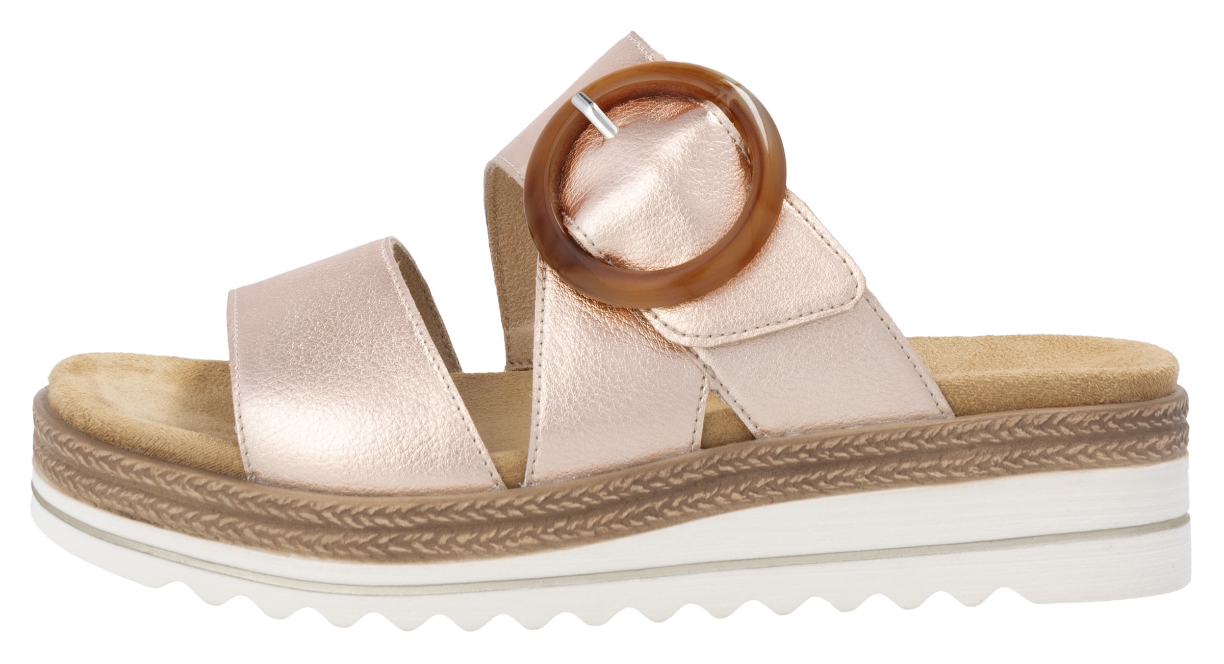 Remonte Pantolette, Keilabsatz, Sommerschuh, Schlappen mit Zierschnalle
