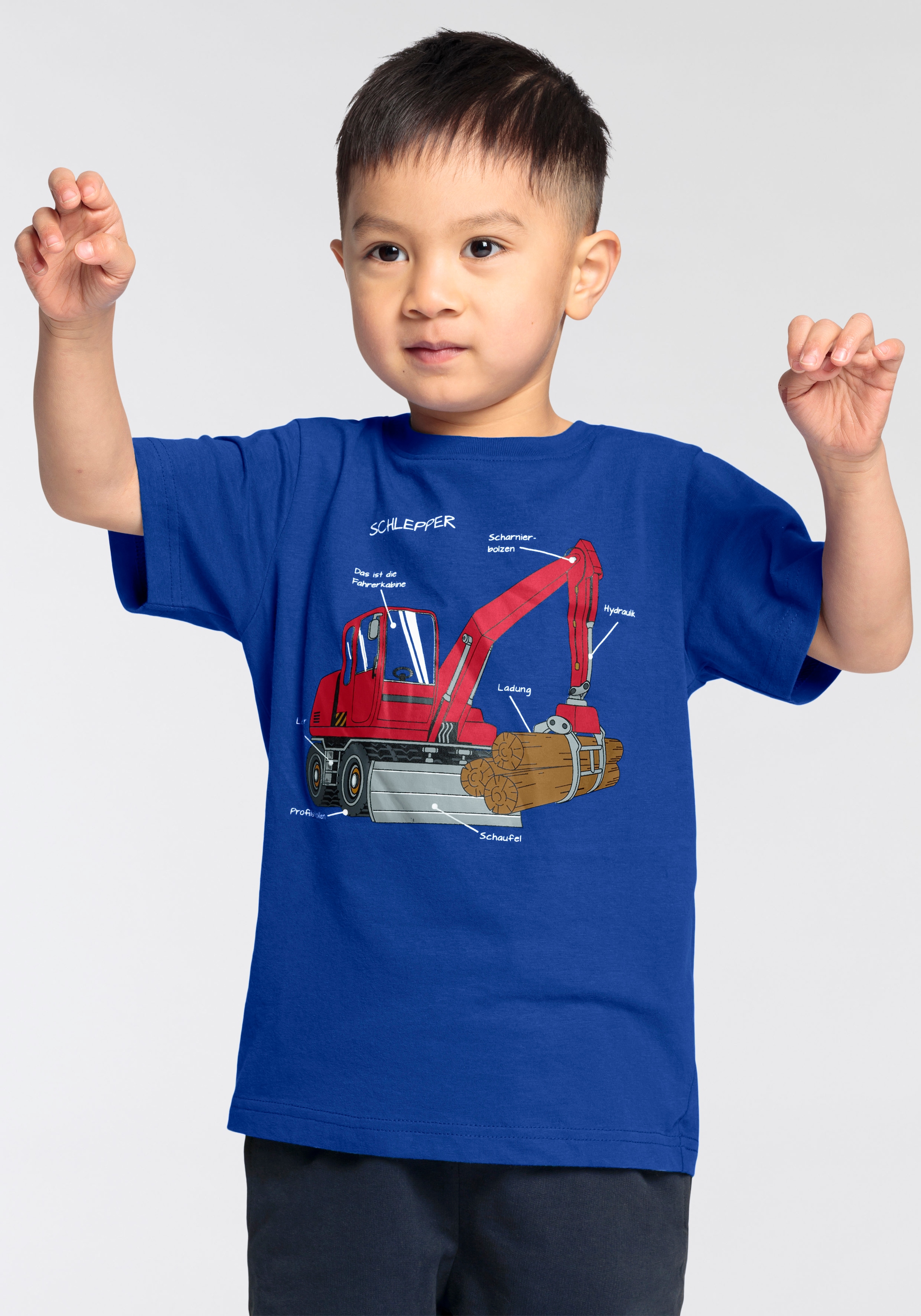 T-Shirt »für kleine Jungen«, Kurzarm, Basic-Passform, bedruckt mit Statements/Sprüchen