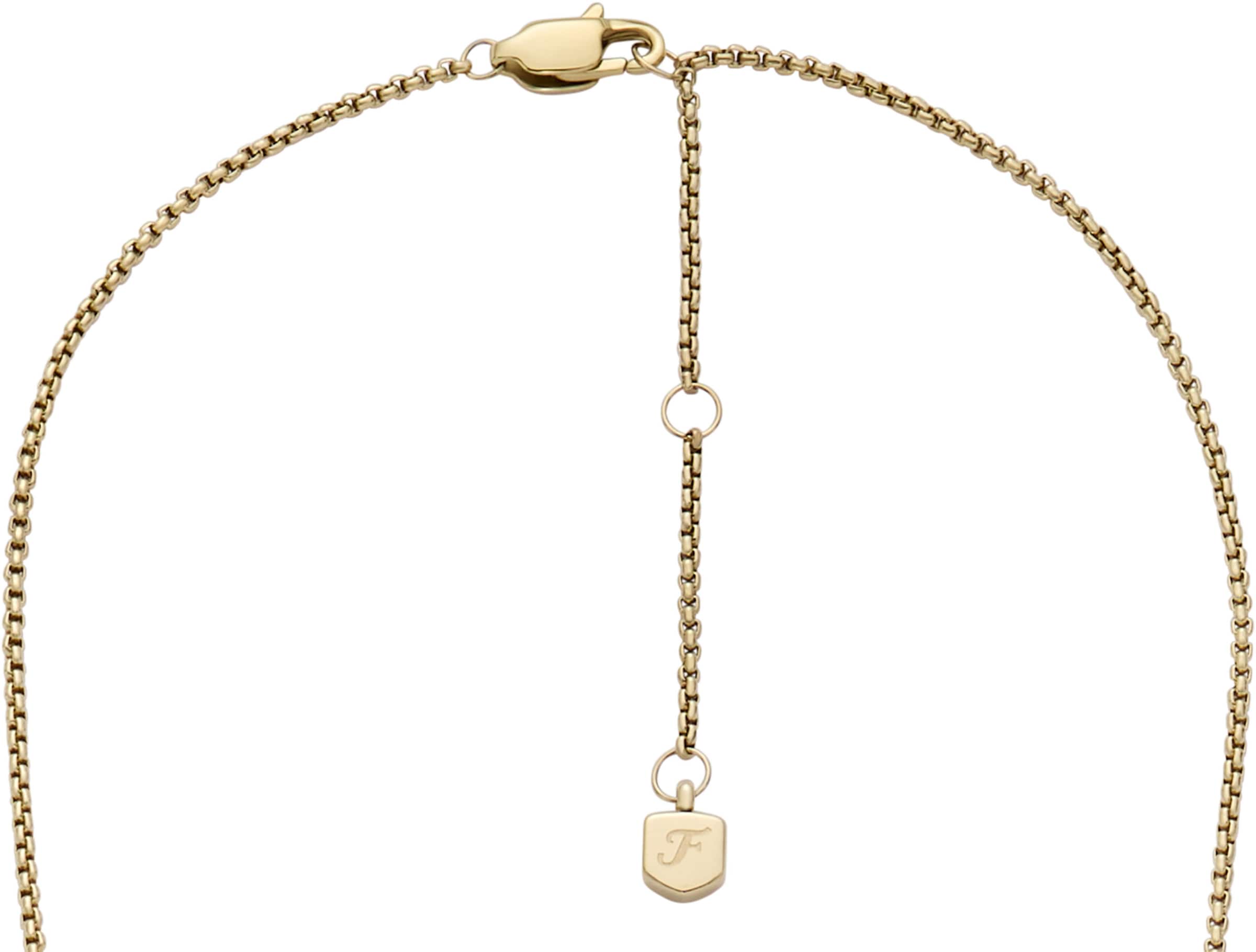 Fossil Kette mit Anhänger »Schmuck Geschenk Edelstahl Halskette Heritage Legacy Charm, JF04779710«