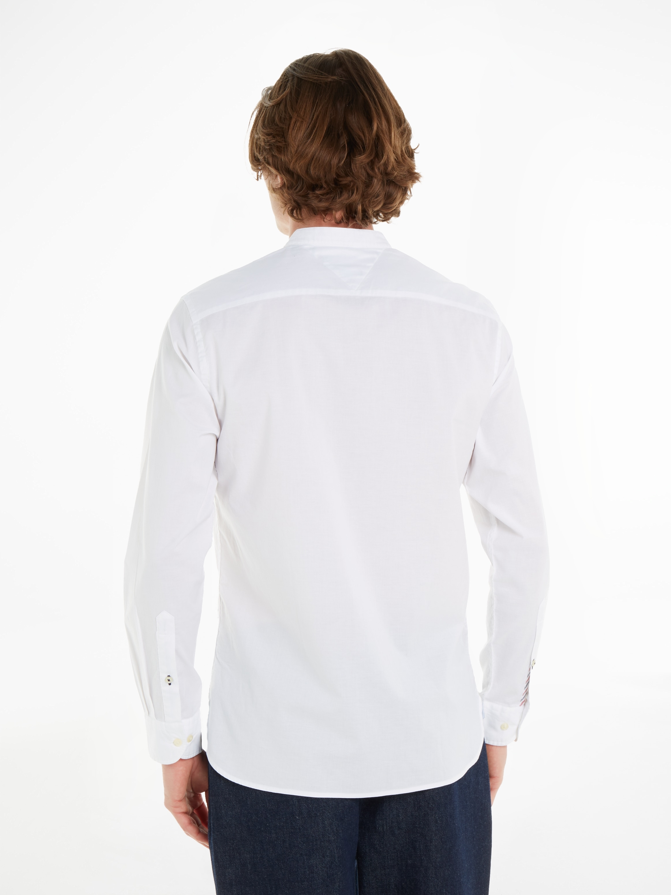Tommy Hilfiger Langarmhemd »NATURAL SOFT SOLID MAO RF SHIRT«, mit modischem Mao Hemdkragen