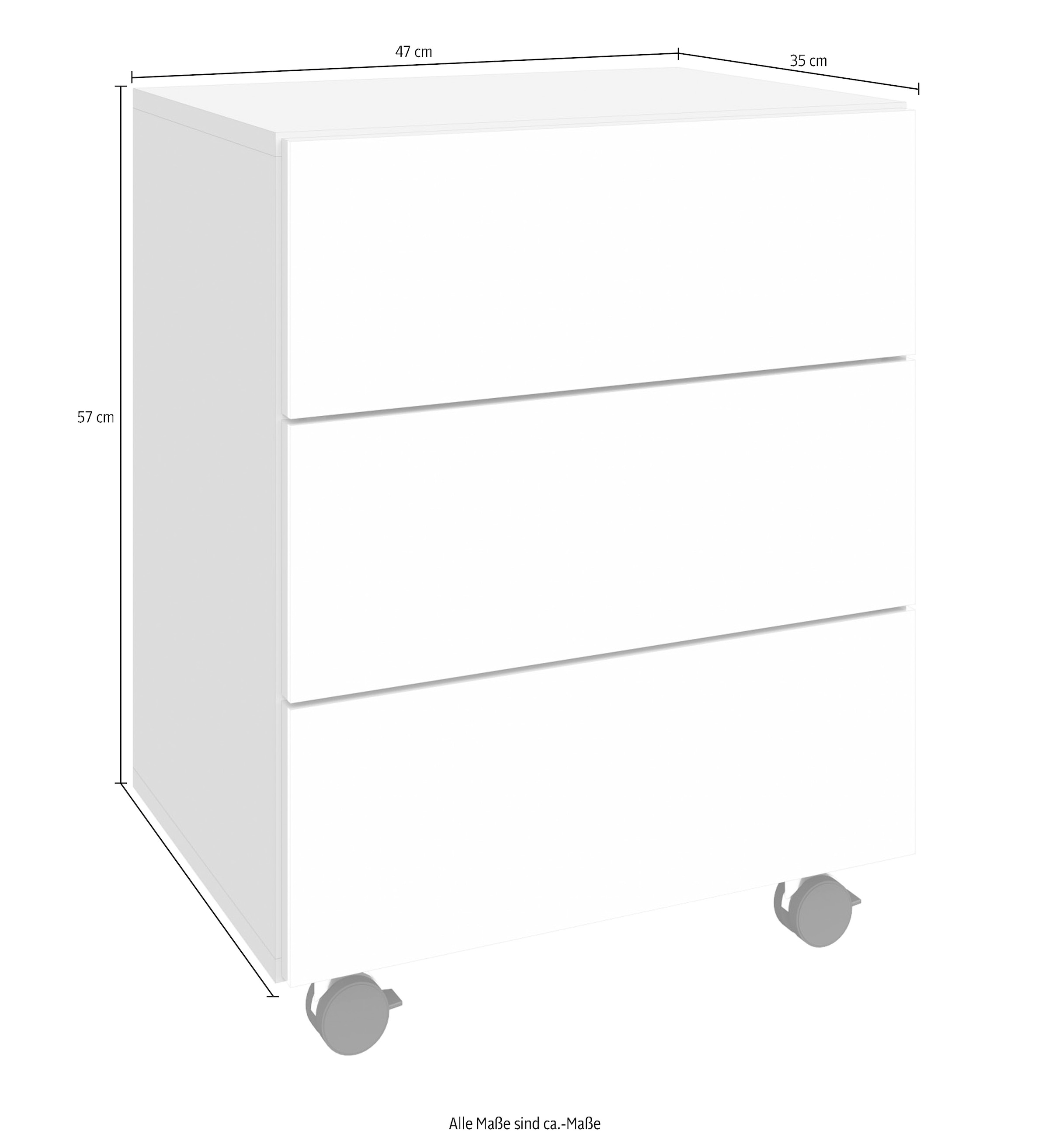 borchardt Möbel Rollcontainer »Vaasa«, in moderner griffloser Optik