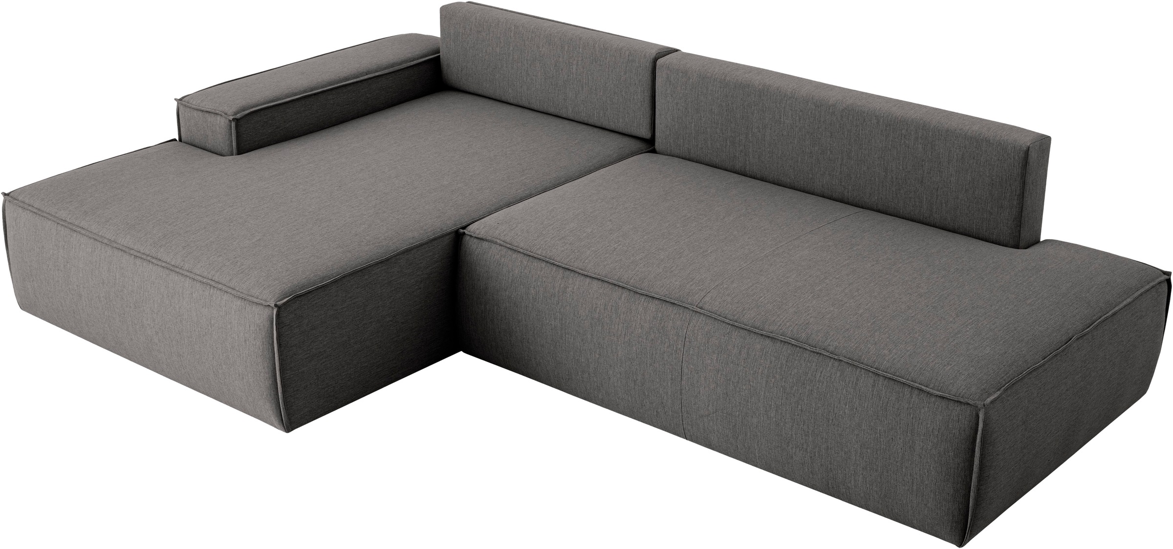 Home affaire Ecksofa »SHERWOOD, Schlafsofa in L-Form offen (275cm), Cord, Leinenoptik«, Schlaffunktion und Bettkasten, Kedernaht, hoher Sitz- & Liegekomfort